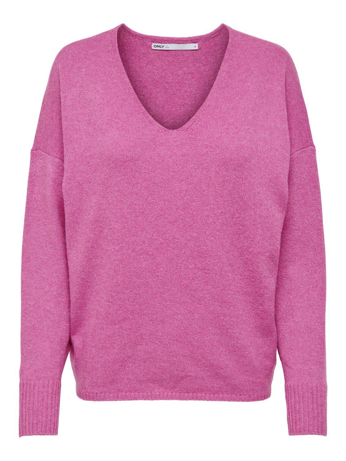 Only Strickpullover »3709« (bequem, V-Ausschnitt) ONLY Damen Lockerer  Strickpullover V-Ausschnitt Sweater ONLRICA LIFE online kaufen | OTTO