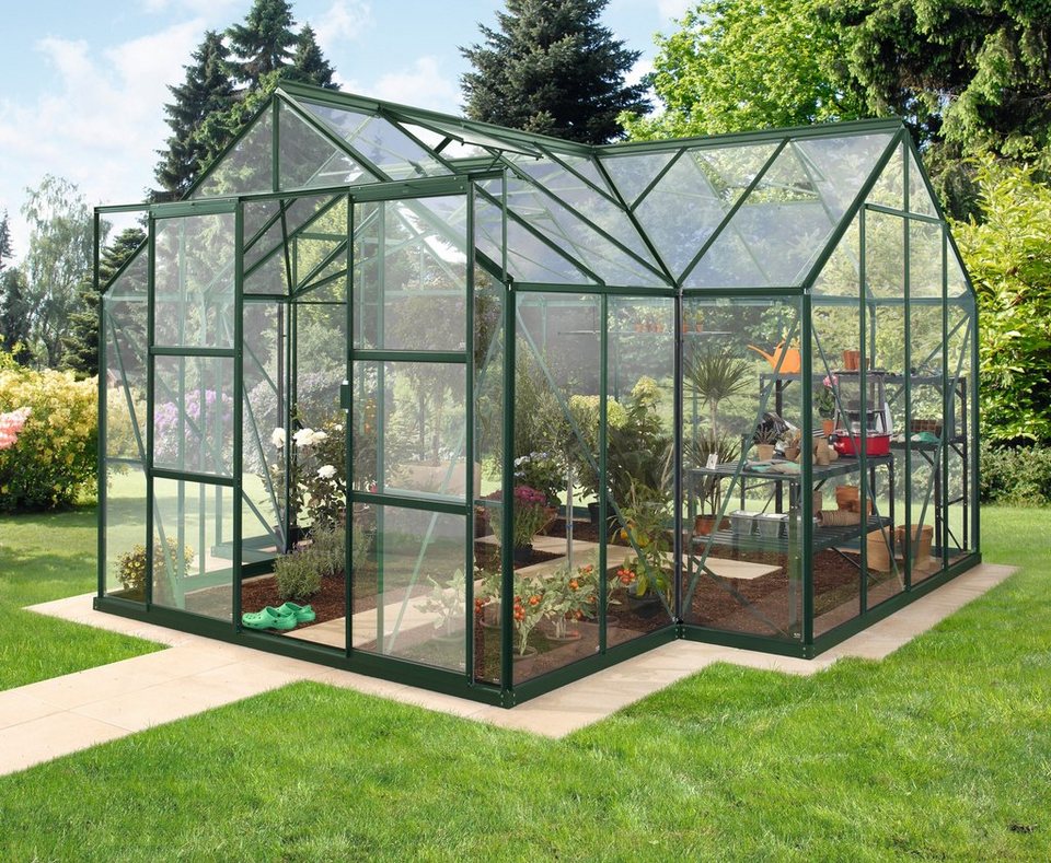 Vitavia Gewächshaus »Sirona«, BxTxH: 381 x 381 x 254 cm, 3 mm Wandstärke, mit Fundamentrahmen