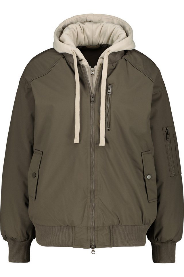 Alife & Kickin Bomberjacke Damen MarylouAK A Übergangsjacke, Jacke Sweat-Kapuzeneinsatz, Zwei-Wege-Reißverschluss, Raglanärmel