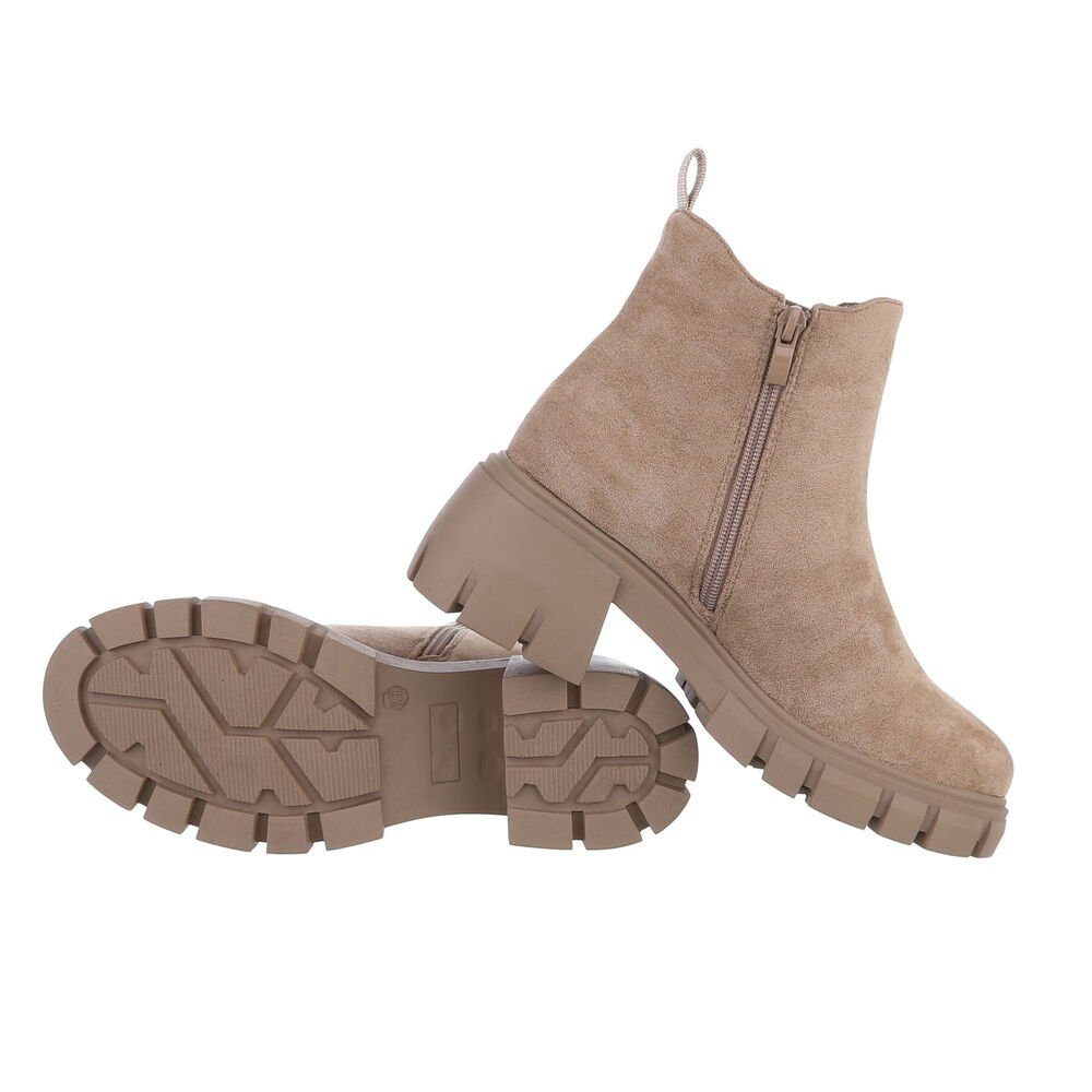 Ital-Design Damen Freizeit Plateaustiefelette (84556861) Blockabsatz günstig online kaufen