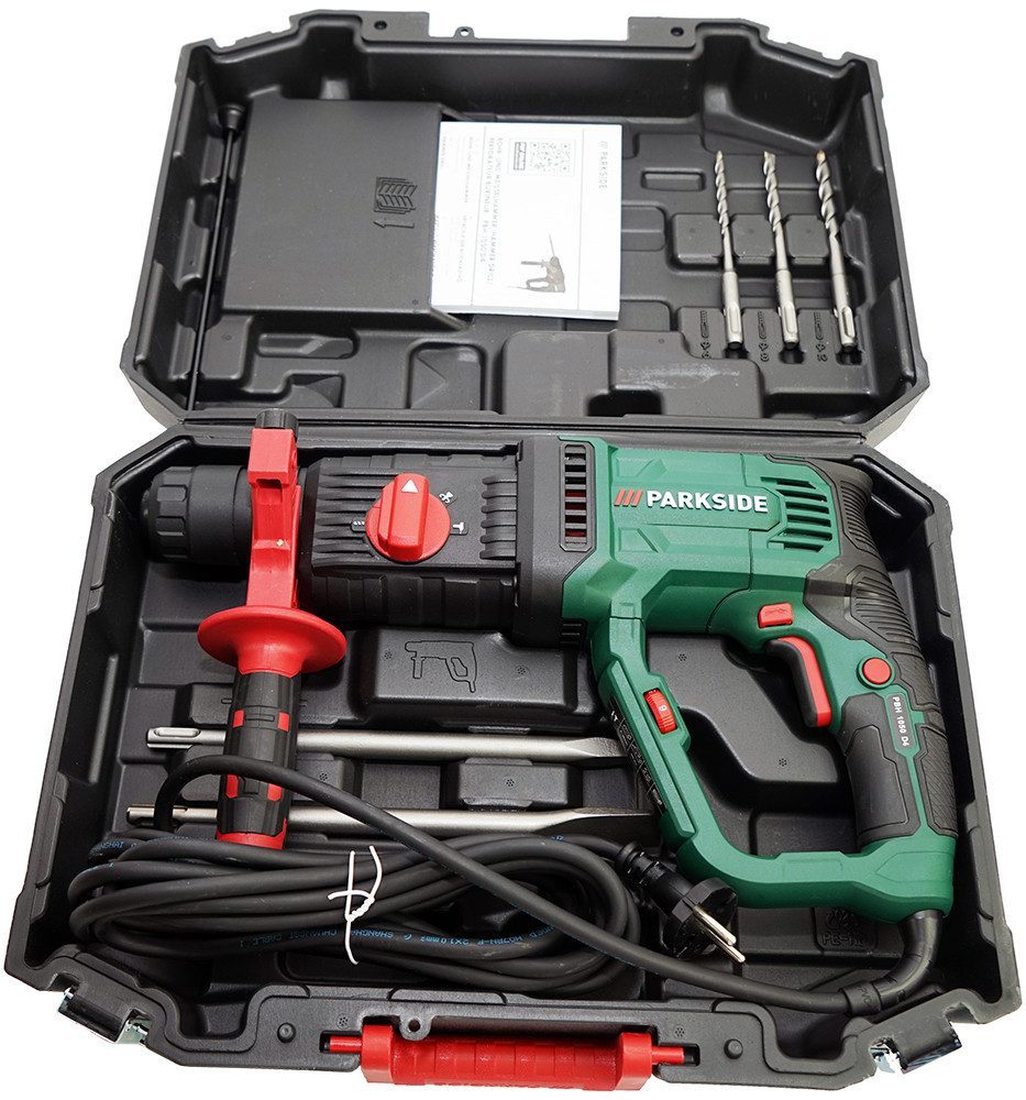Parkside Bohrhammer Meißelhammer PBH 1050 inkl. Transportkoffer, 230 V, Schnellspannbohrfutter mit Aufnahme nach dem SDS-Plus-System – Bild 3 von 4