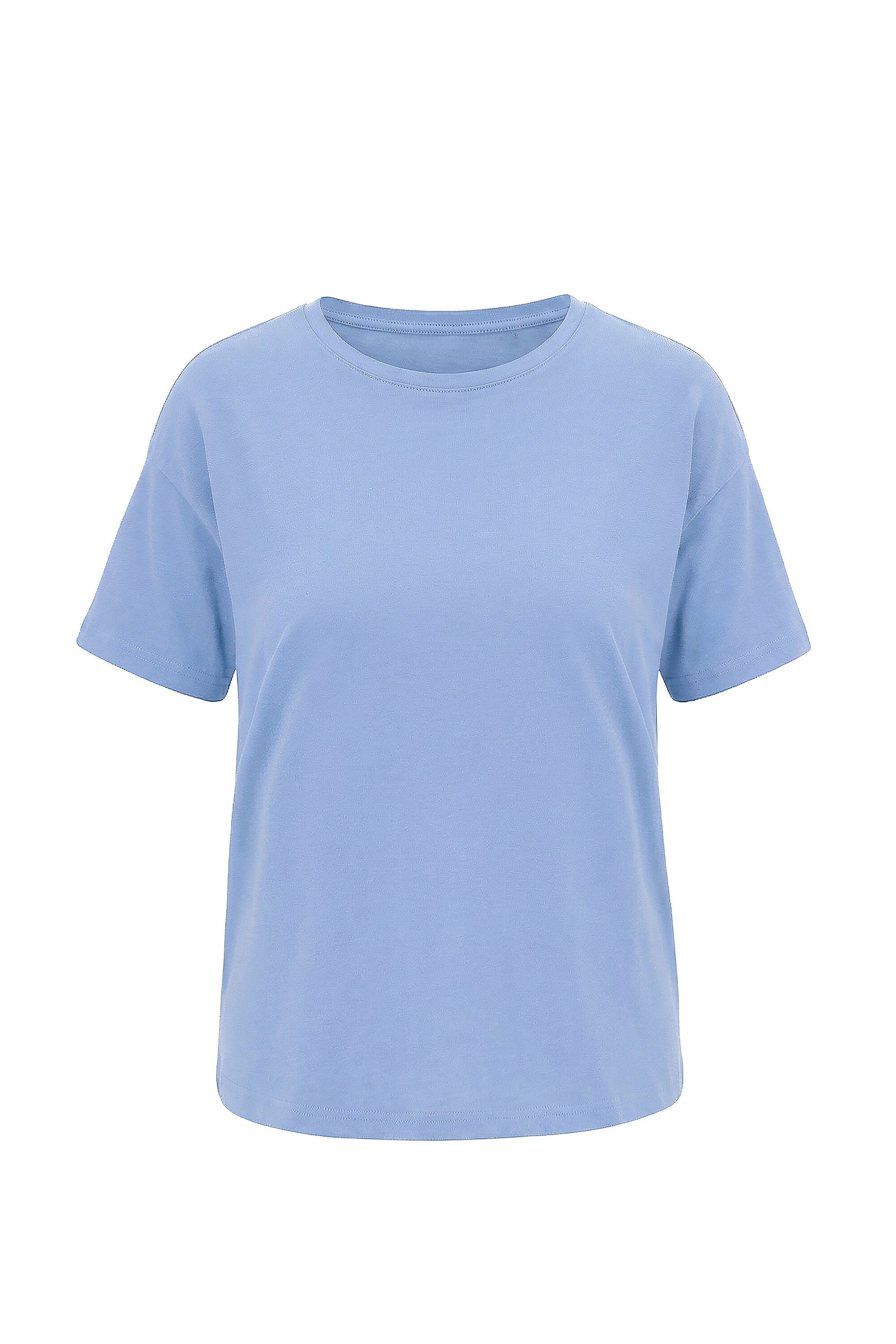 Studio Untold T-Shirt Basic-Shirt Relaxed Shape überschnittene Schultern günstig online kaufen