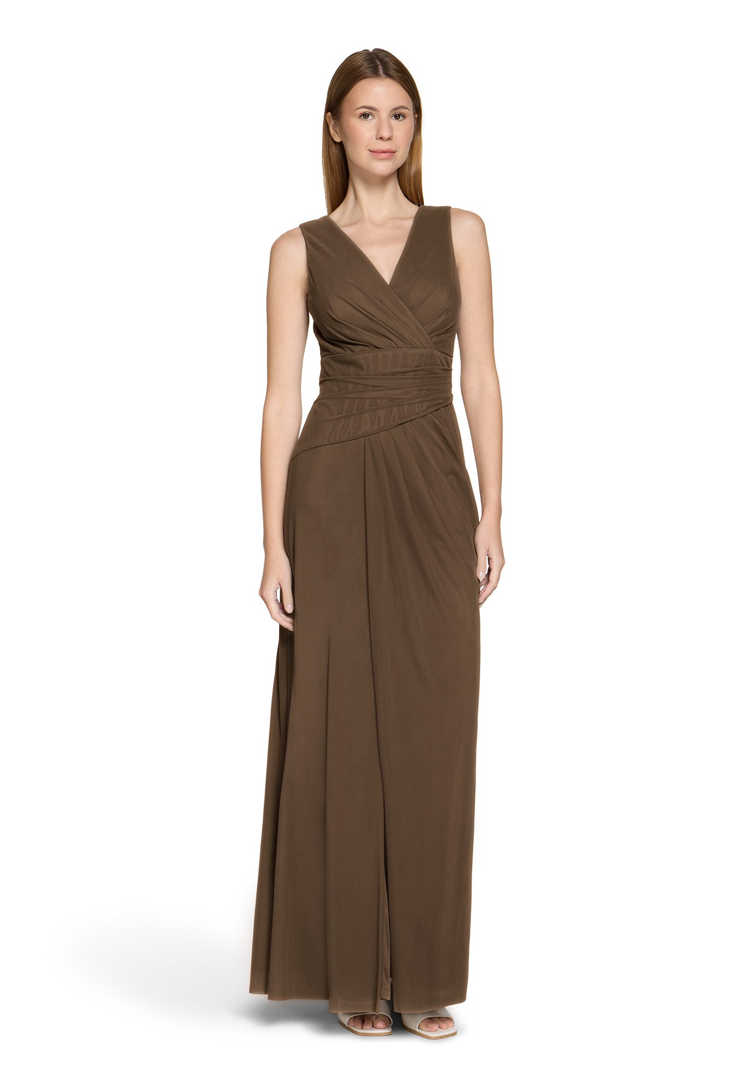 Vera Mont Abendkleid Damen mit V-Ausschnitt Falten