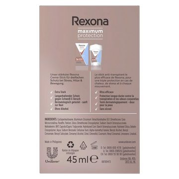 Rexona Deo-Creme Maximum Protection Deo-Stick Clean Scent 45ml - 2er-Pack