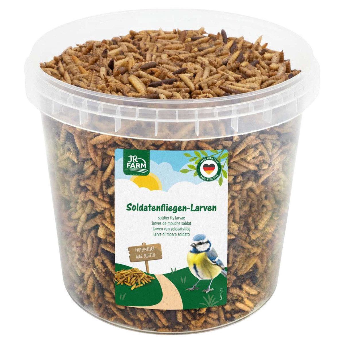JR Farm Garden Hermetia/Soldatenfliegen-Larven Eimer 400 g, für: Vogel
