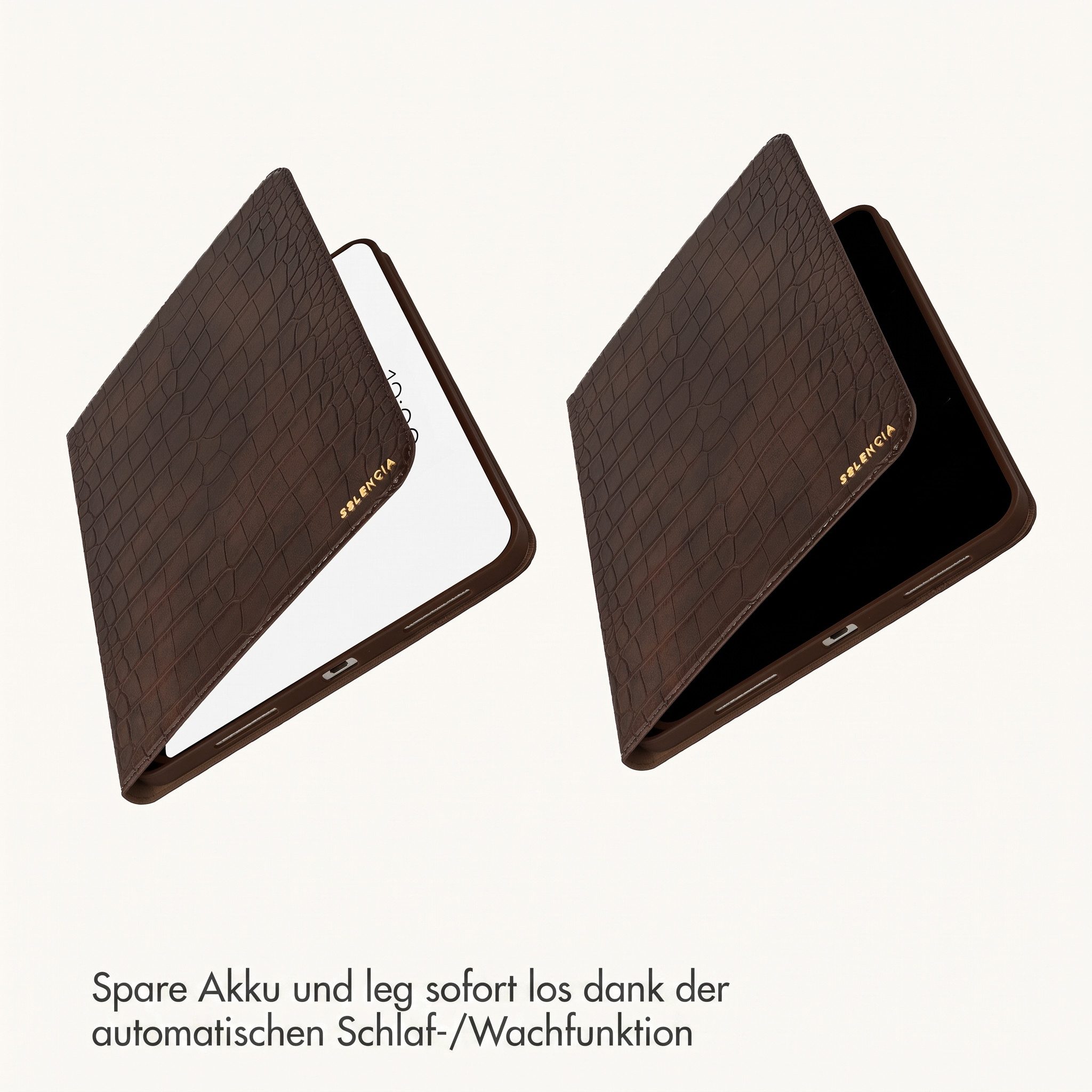 Selencia Tablet-Mappe Selencia Croco Klaphülle Apple iPad 11 (2025) 11 Zoll A16 / iPad 10 (2 – Bild 4 von 5