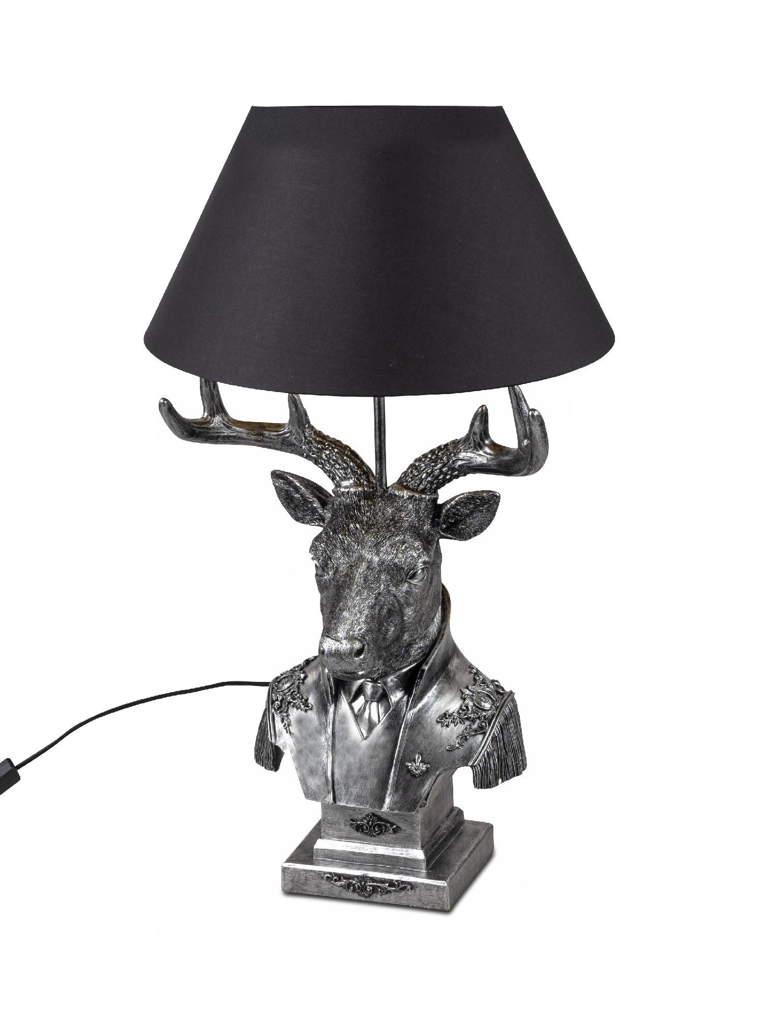 formano Nachttischlampe Tierlampen, Farbe: Silber, Motiv: Hirsch günstig online kaufen