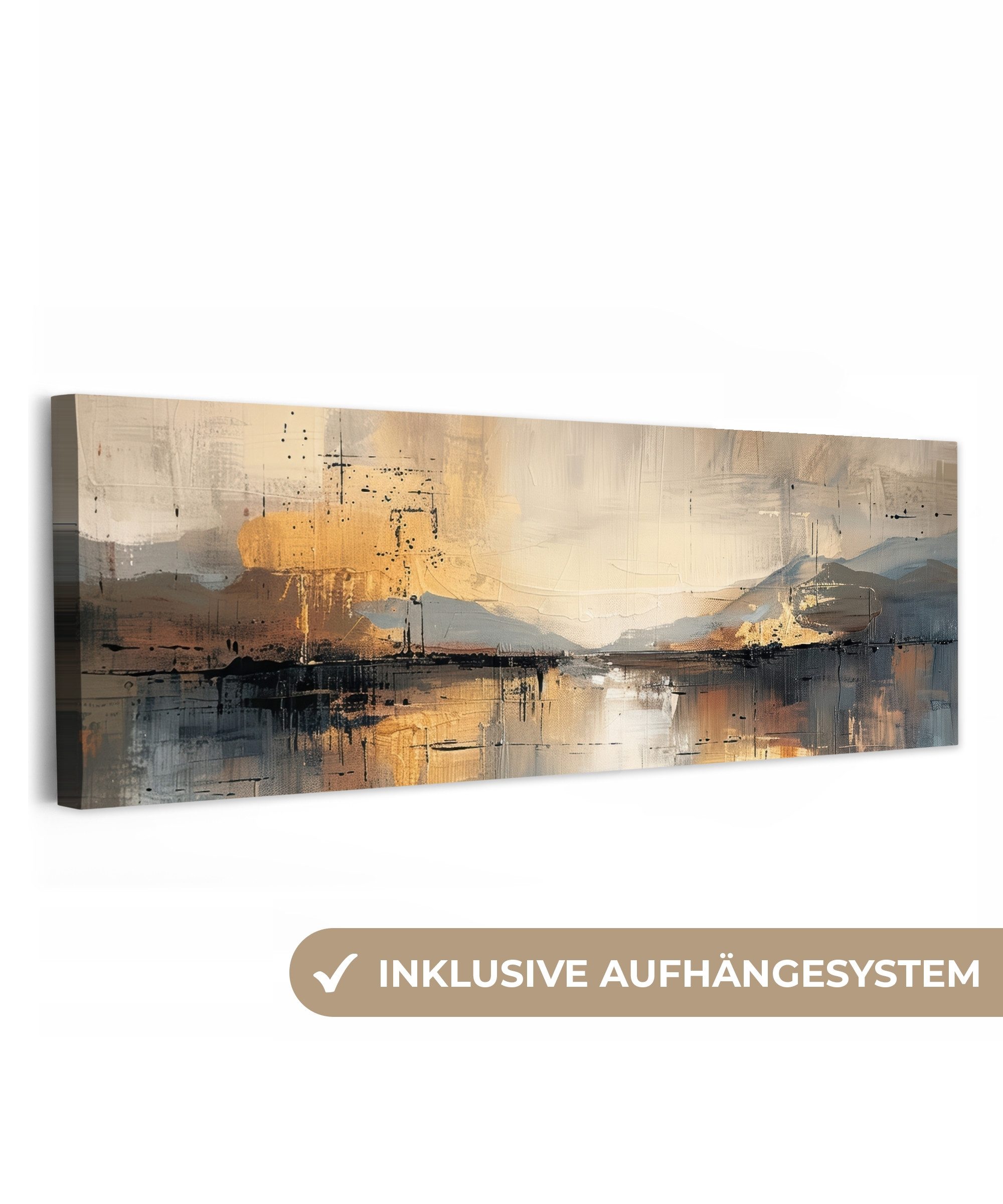 OneMillionCanvasses® Leinwandbild Panorama Abstrakt - Modern günstig online kaufen