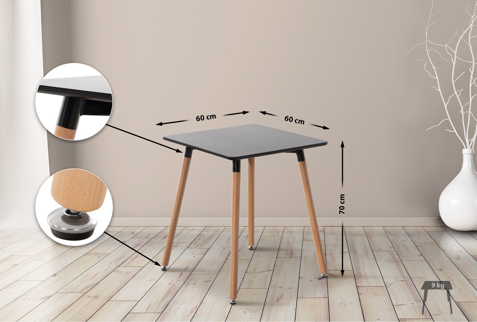 CLP Esstisch Viborg, mit MDF Tischplatte günstig online kaufen