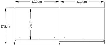 STAUD Schwebetürenschrank Includo Glas