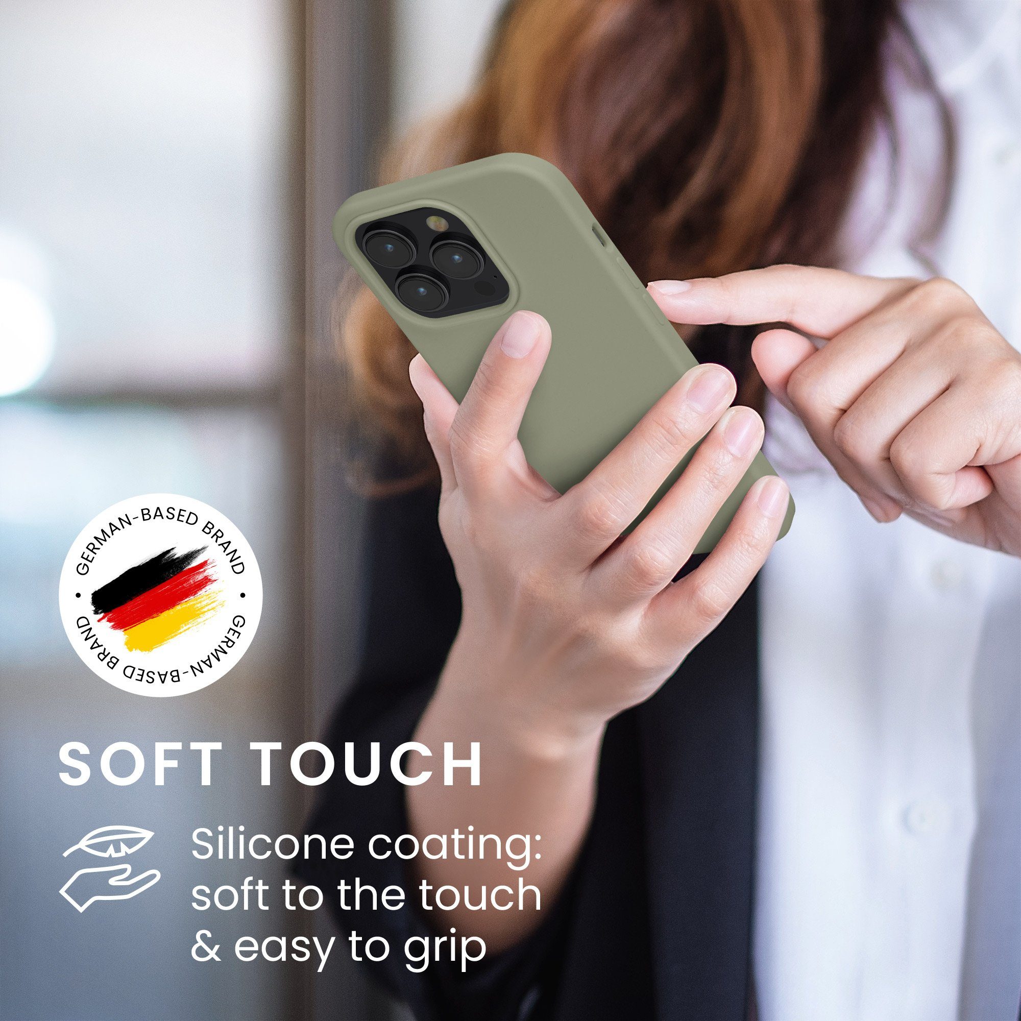 kwmobile Handyhülle Hülle für Apple iPhone 14 Pro, Hülle Silikon gummiert - Handyhülle - Handy Case Cover – Bild 4 von 5