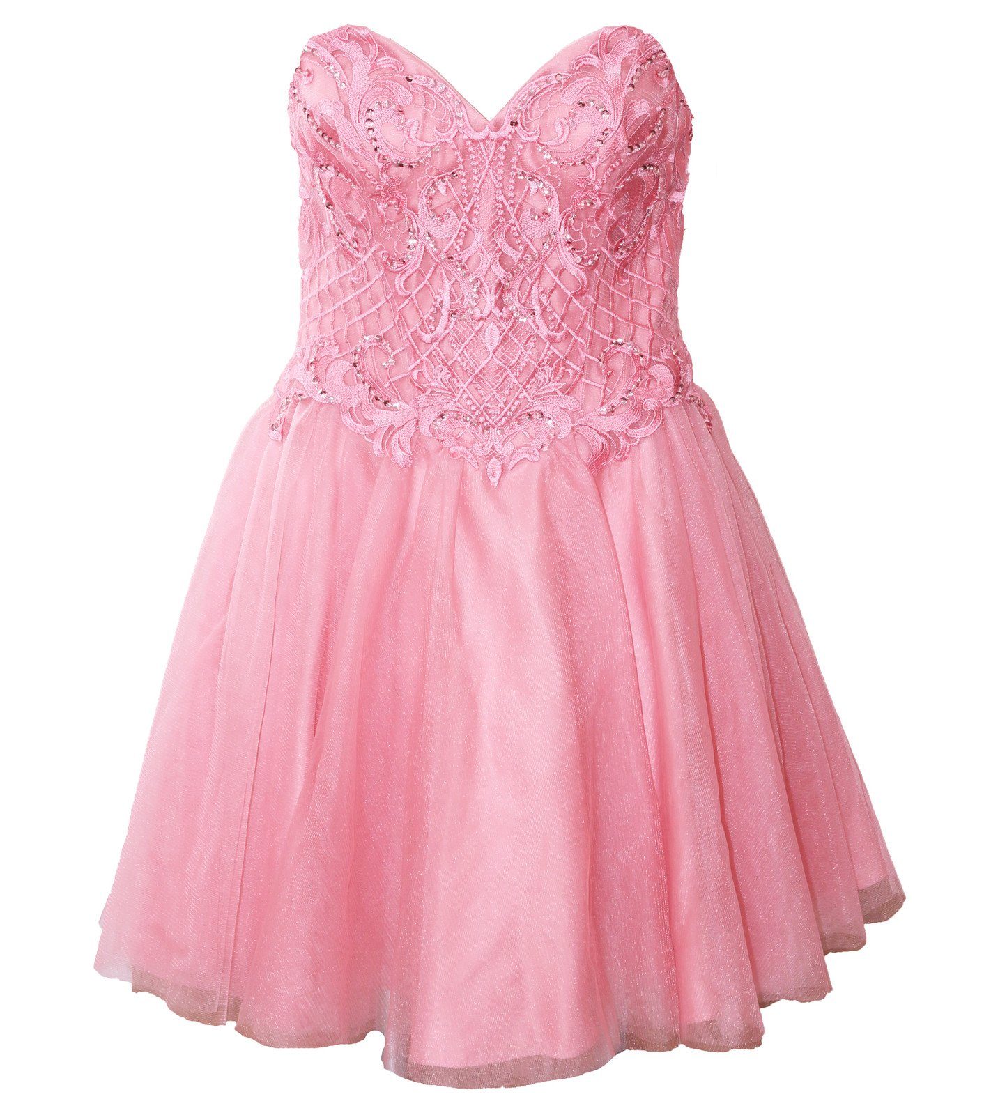 Laona Minikleid »LOANA Cocktail-Kleid funkelndes Damen Party-Kleid Ball- Kleid mit Tüll Mini-Kleid Altrosa« online kaufen | OTTO