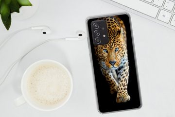 MuchoWow Handyhülle Leopard - Tiere - Porträt - Wildtiere - Schwarz, Handyhülle Telefonhülle Samsung Galaxy A33