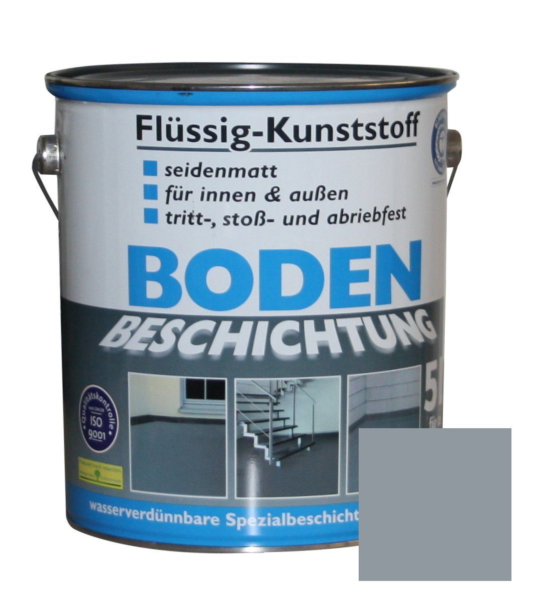 [Auf Bestellung gefertigte Produkte] Wilckens Farben Bodenversiegelung Flüssig Kunststoff Beton Liter Bodenbeschichtung Betonfarbe 50m², Silbergrau Beschichtung 5