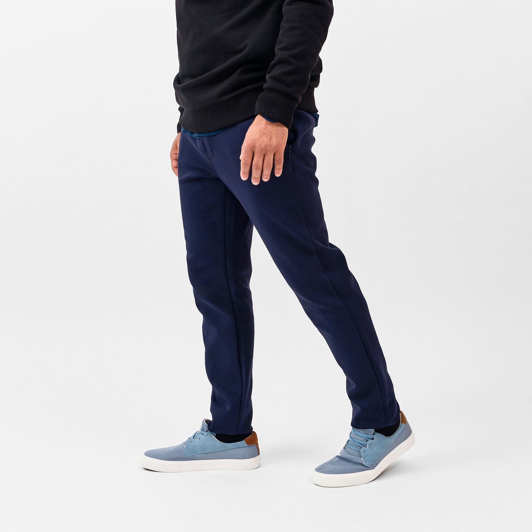 Papas Shorts Relaxhose Schicke und bequeme Freizeithose Jogginghose Jogger für den Alltag aus Baumwolle mit sicheren Reißverschlusstaschen – Bild 3 von 5