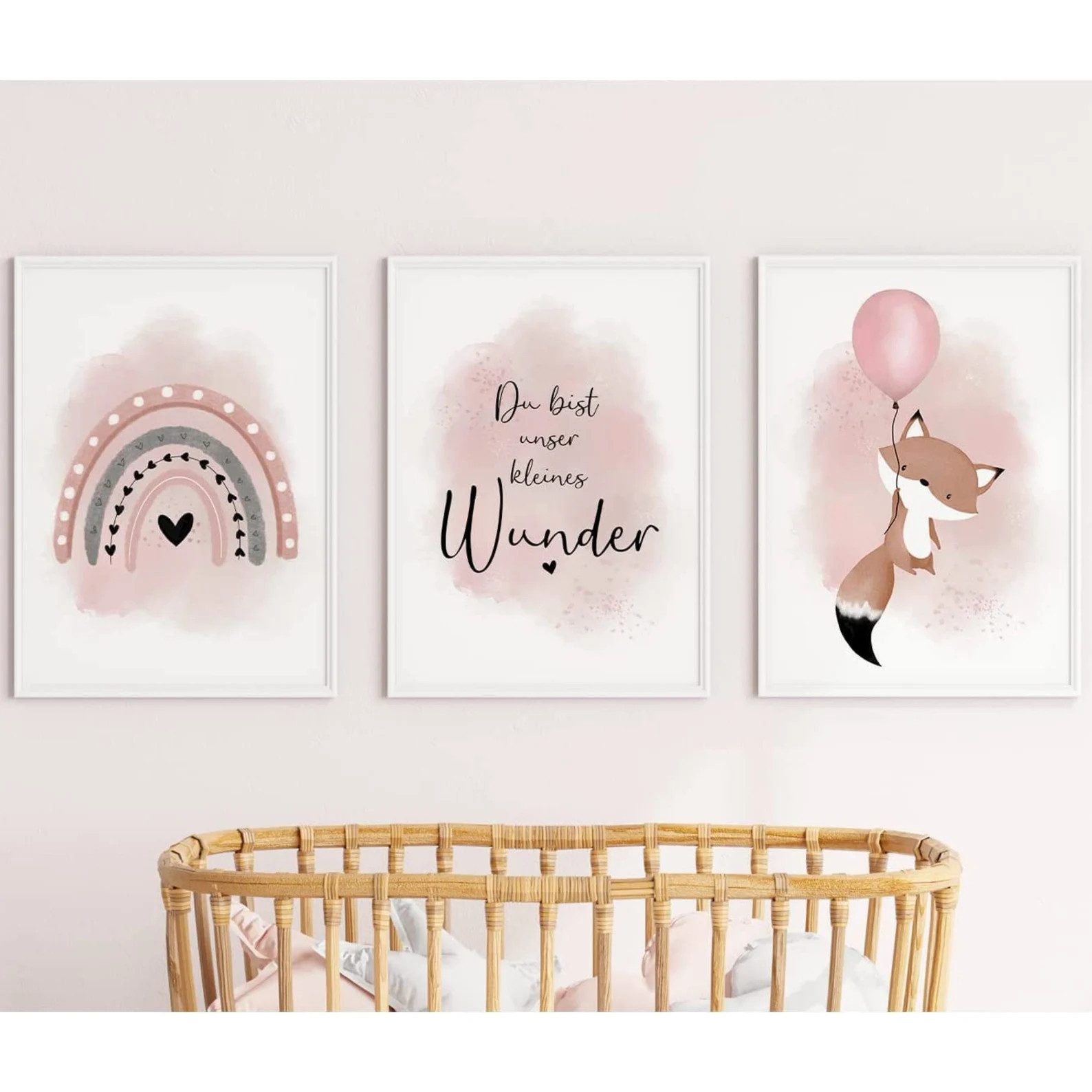 MeinBaby123® Poster Bilder Kinderzimmer, Poster Kinderzimmer Deko, Babyzimmer Deko, Spruch Wandbilder, Boho, Tiere – Bild 4 von 5