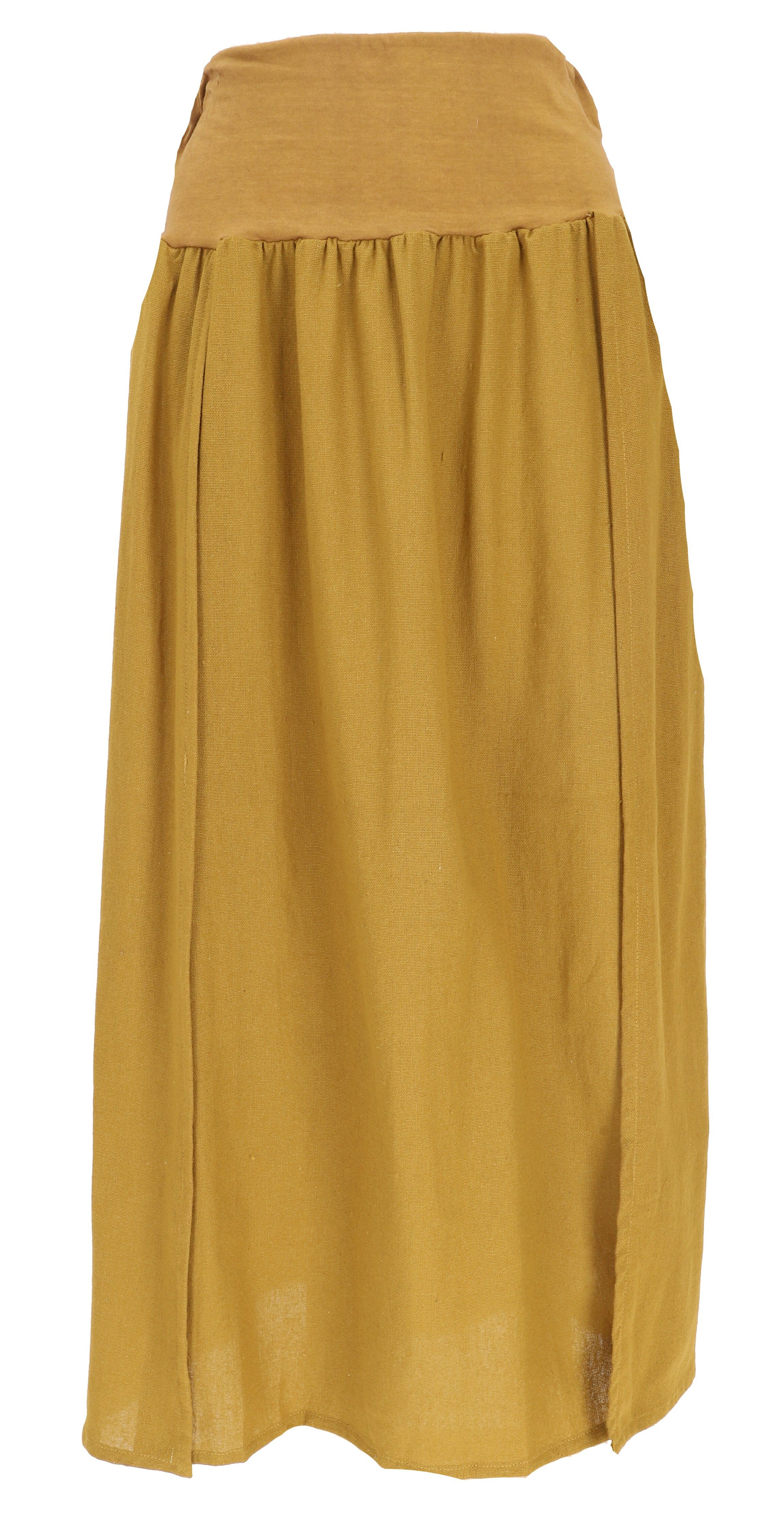 Guru-Shop Minirock Langer Boho Sommerrockt, natürlicher Maxirock,.. alternative Bekleidung