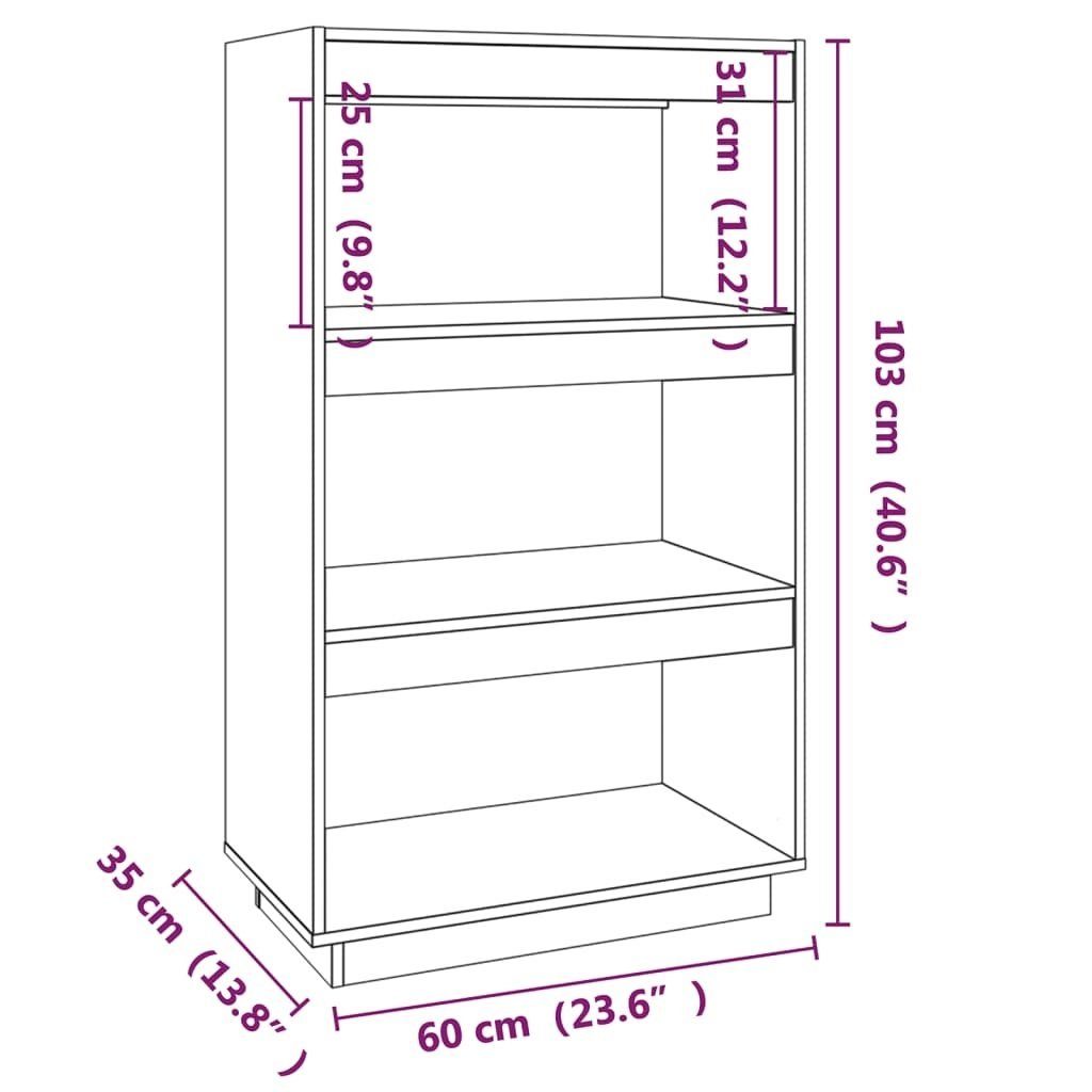 in BxHxT: 3012720, 60x103x35 Bücherregal aus natur möbelando cm, Kiefer