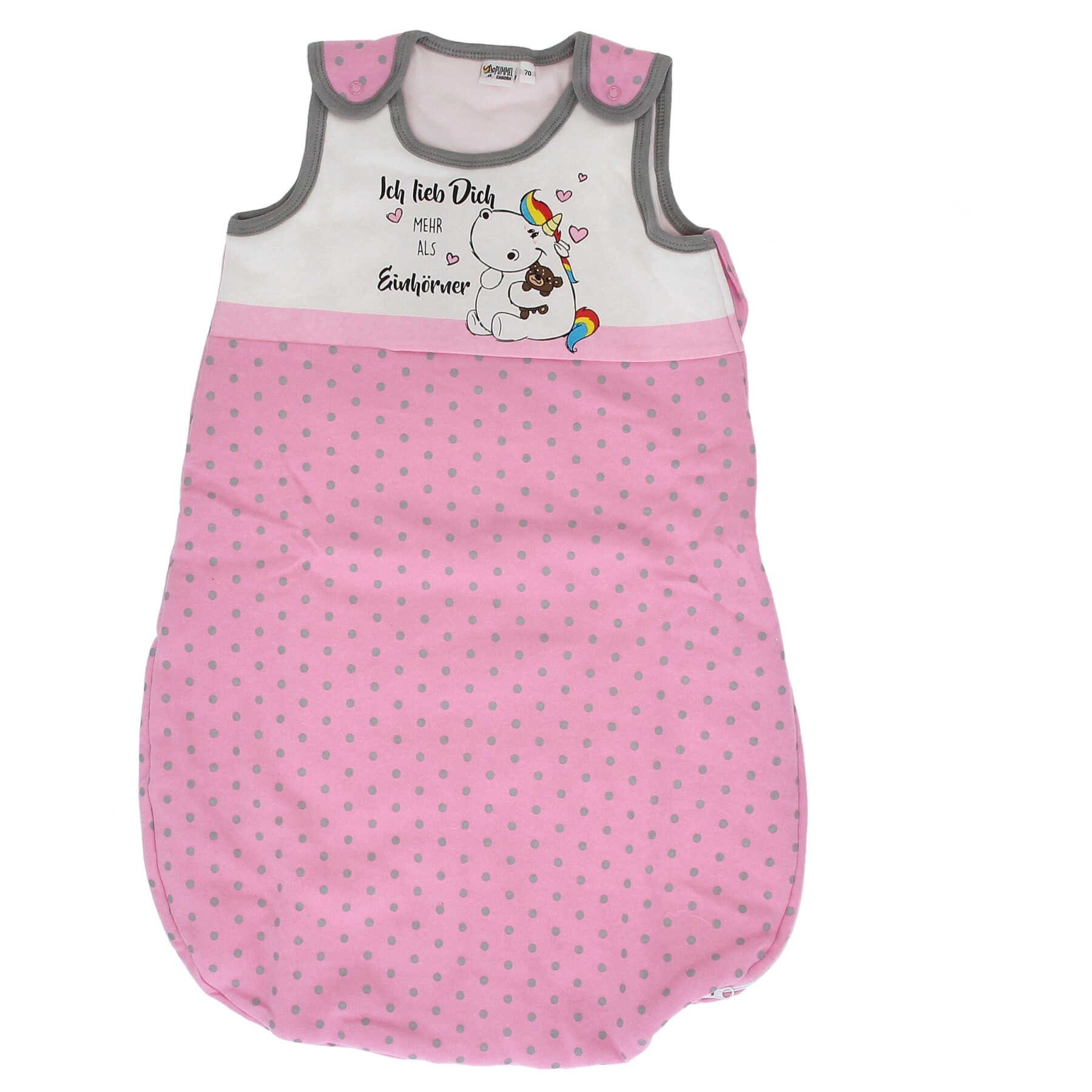 Babyschlafsack Pummel Einhorn Babyschlafsack Schlafsack leicht wattiert Gr. 70 cm