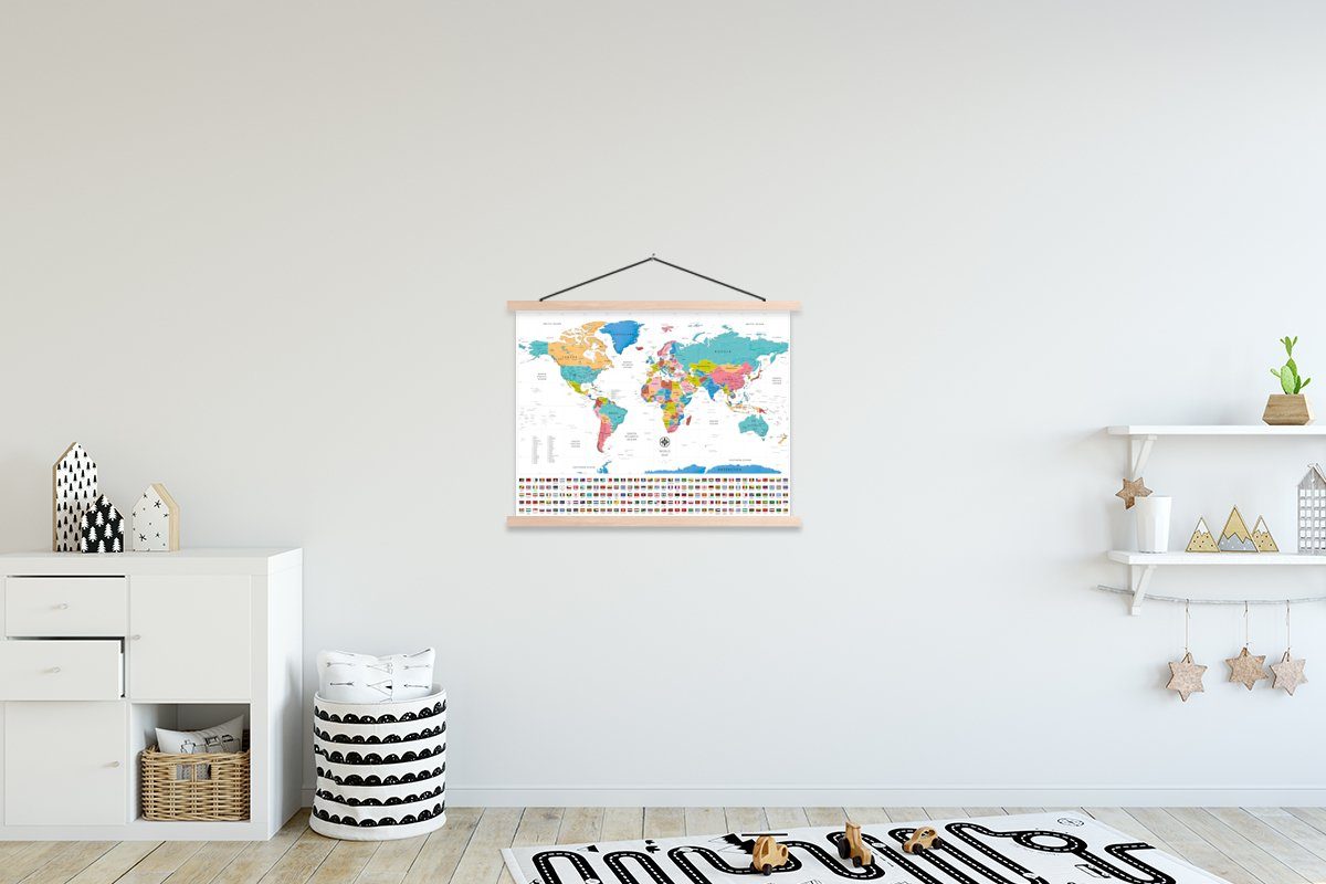 MuchoWow Poster Weltkarte - Farben - günstig online kaufen