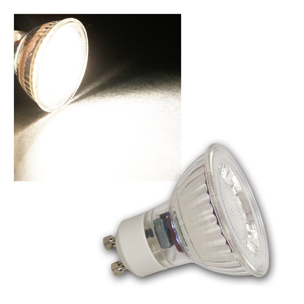 McShine LED-Leuchtmittel GU10 LED Strahler "MCOB" 5W 400lm neutralweiß 36°, daylight/tageslichtweiß