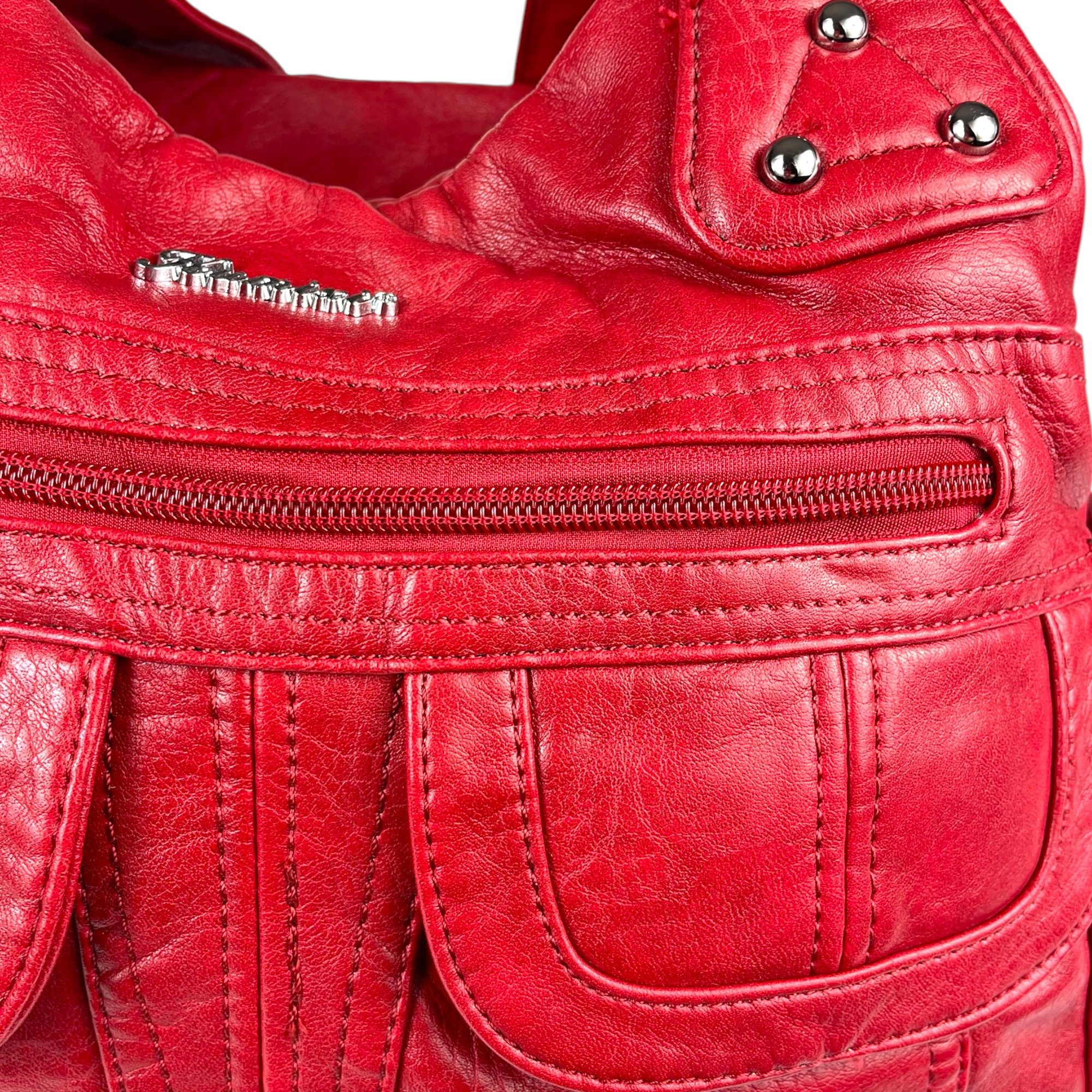 Taschen4life Schultertasche Damen Handtasche, Schultertasche AK22134, 2x Hauptfach, abnehmbarer Trageriemen, Innen- und Außenfächer