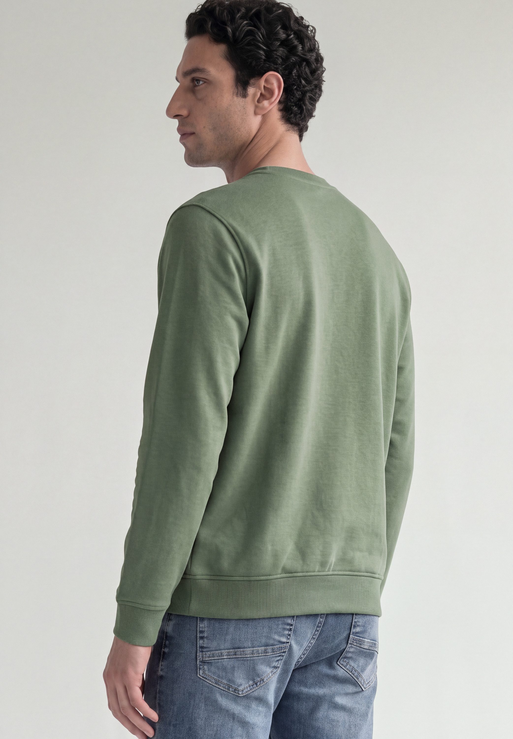 STREET ONE MEN Sweatshirt in Unifarbe – Bild 2 von 5