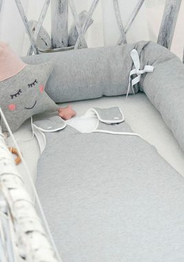 Nordic Coast Company Babyschlafsack, mitwachsend & atmungsaktiv I waschbar I Baumwolle I Grau