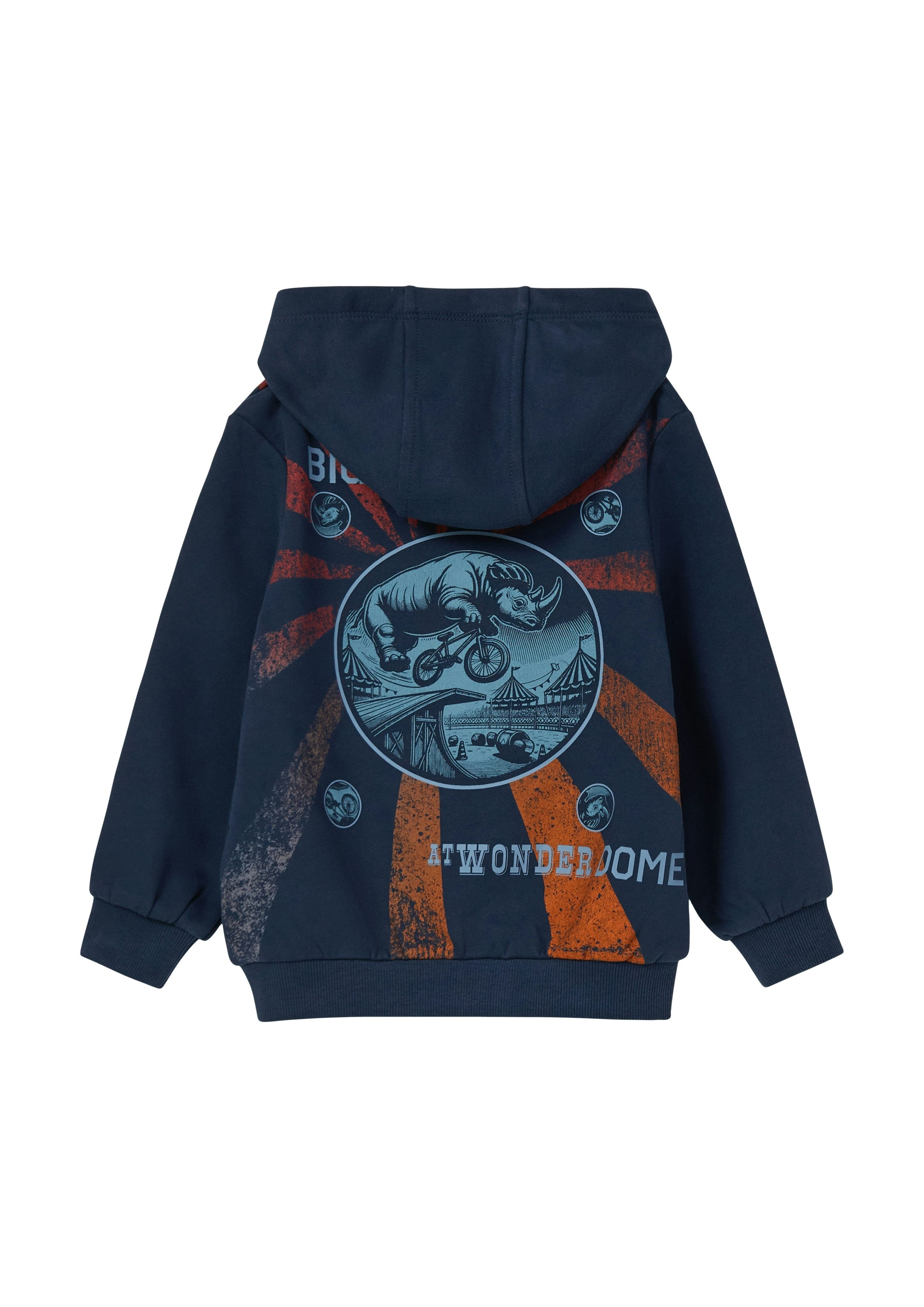 s.Oliver Junior Sweatshirt mit großem Rücken-Print und kleinem Frontprint – Bild 2 von 2