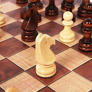 zggzerg Spiel, 3 in 1 Schachspiel International Schach, Faltbare Schachbrett