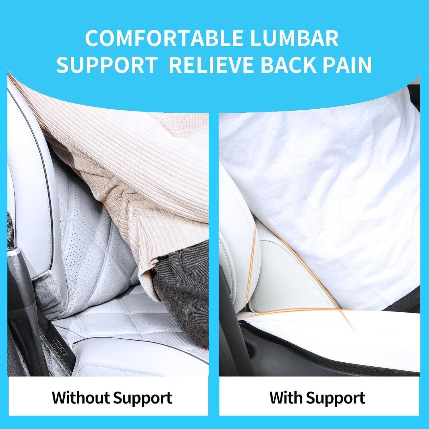 LuxusKollektion Lendenkissen Lendenkissen Auto Lordosenstütze Memory Foam White Lumbar Support 1P