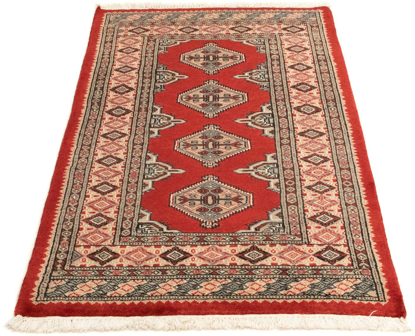 Wollteppich Buchara Teppich handgeknüpft rot, morgenland, rechteckig, Höhe: 8 mm