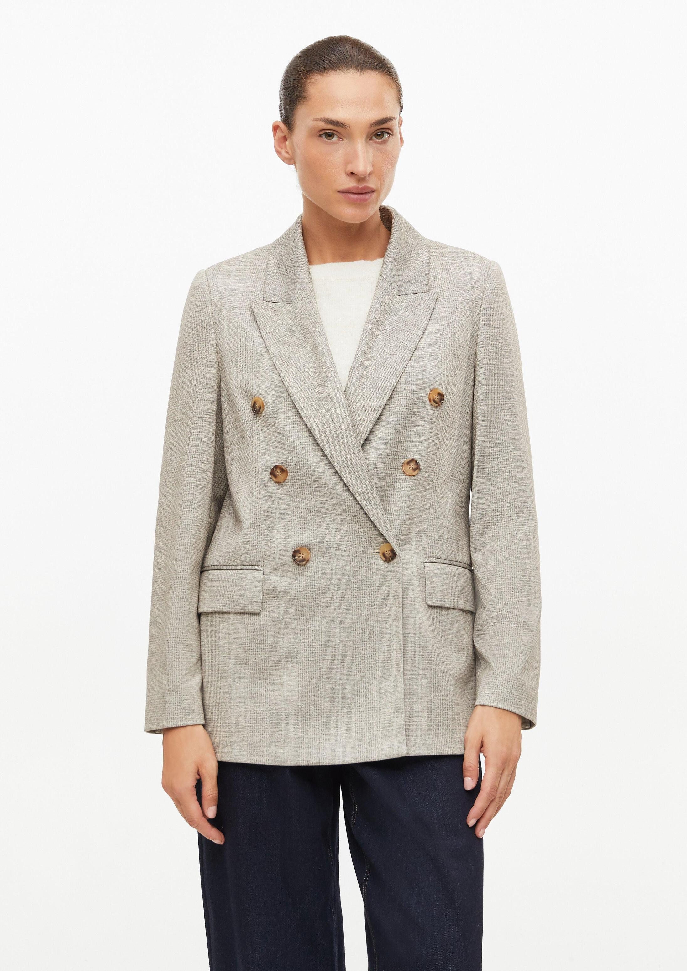 s.Oliver Jackenblazer Indoor-Blazer Doppelreihiger Blazer mit feinem Muster