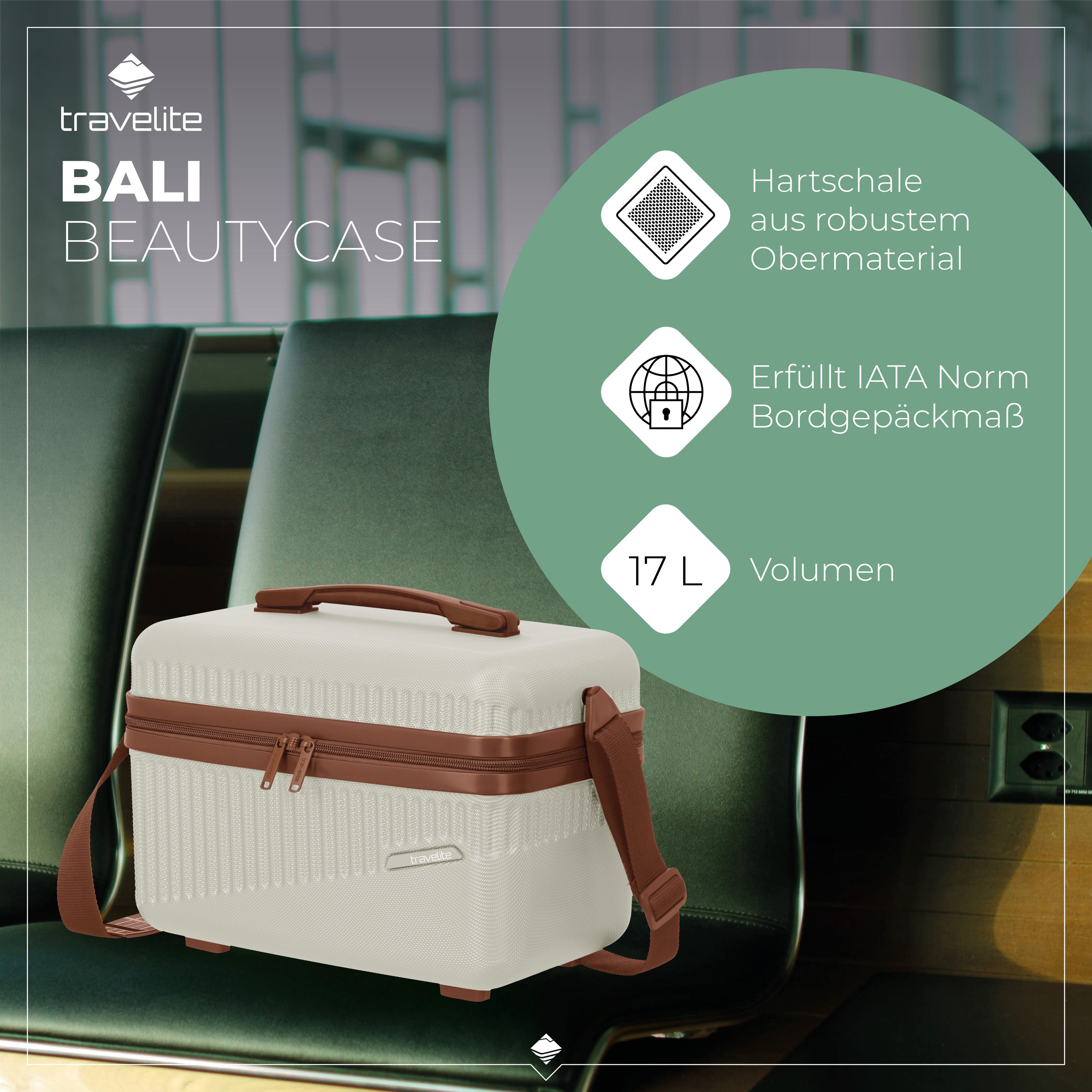 travelite Beautycase BALI Kosmetikkoffer, mit Aufsteckfunktion und Organizer – ideal für Reise und Alltag