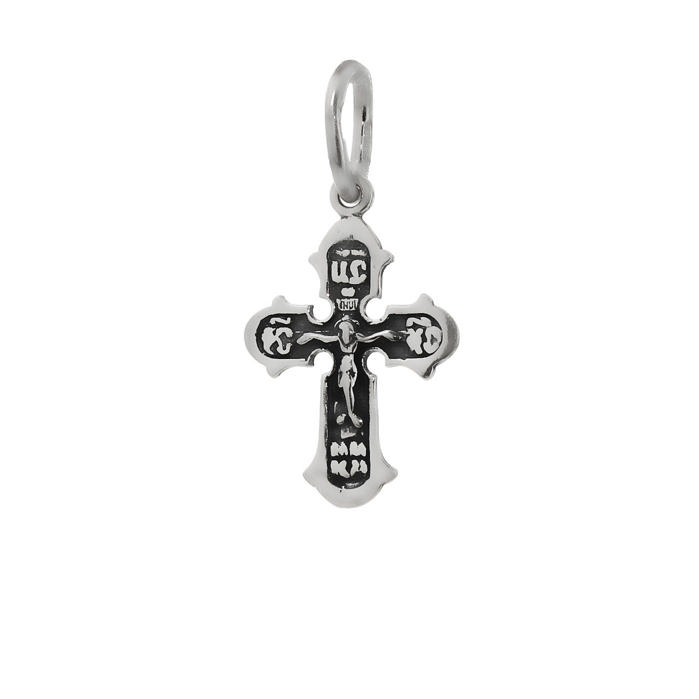 Kreuzanhänger Kettenanhänger Jesus Kreuz 925 Silber Orthodoxe An
