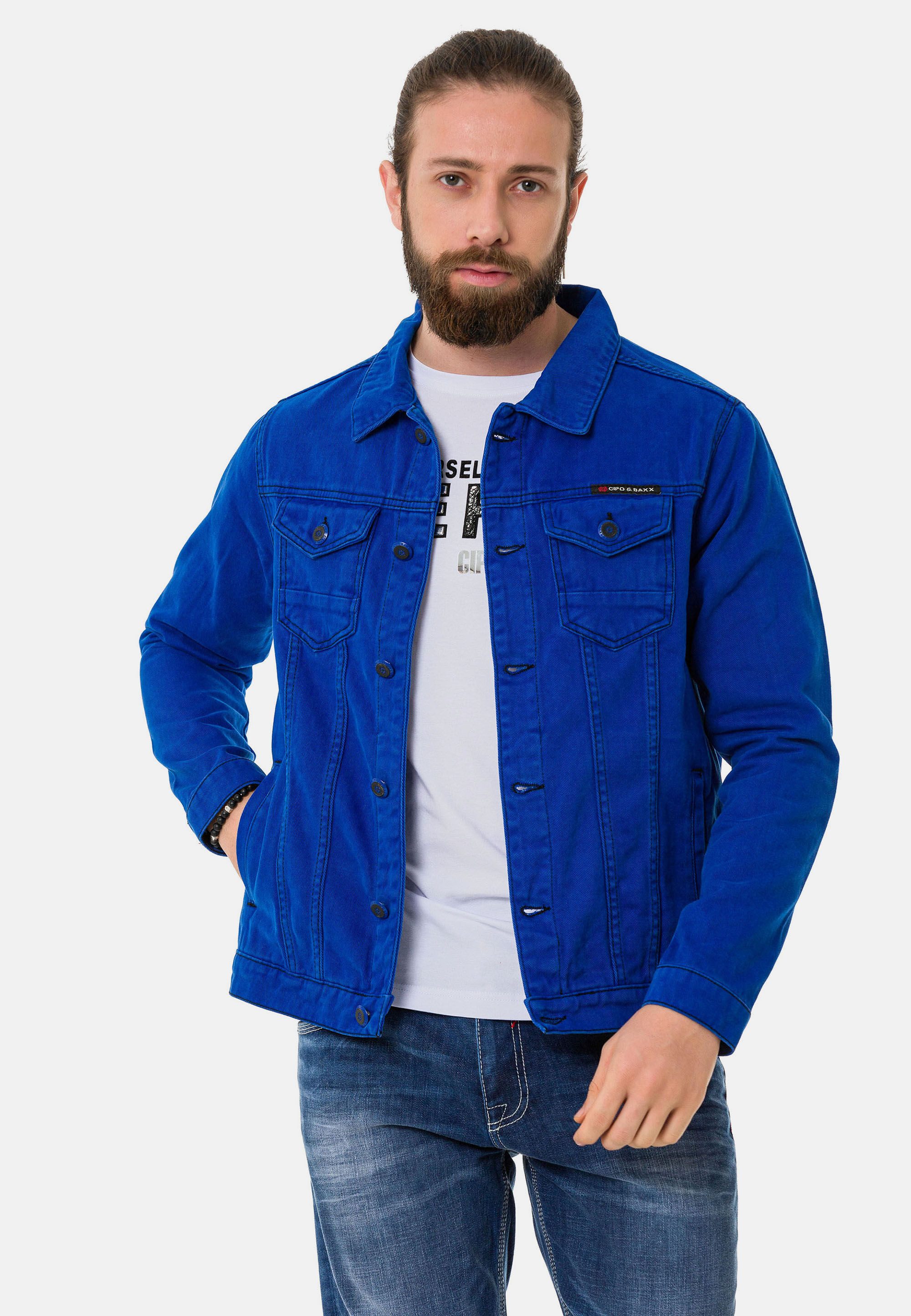 Cipo & Baxx Jeansjacke CJ289 mit Knopfleiste