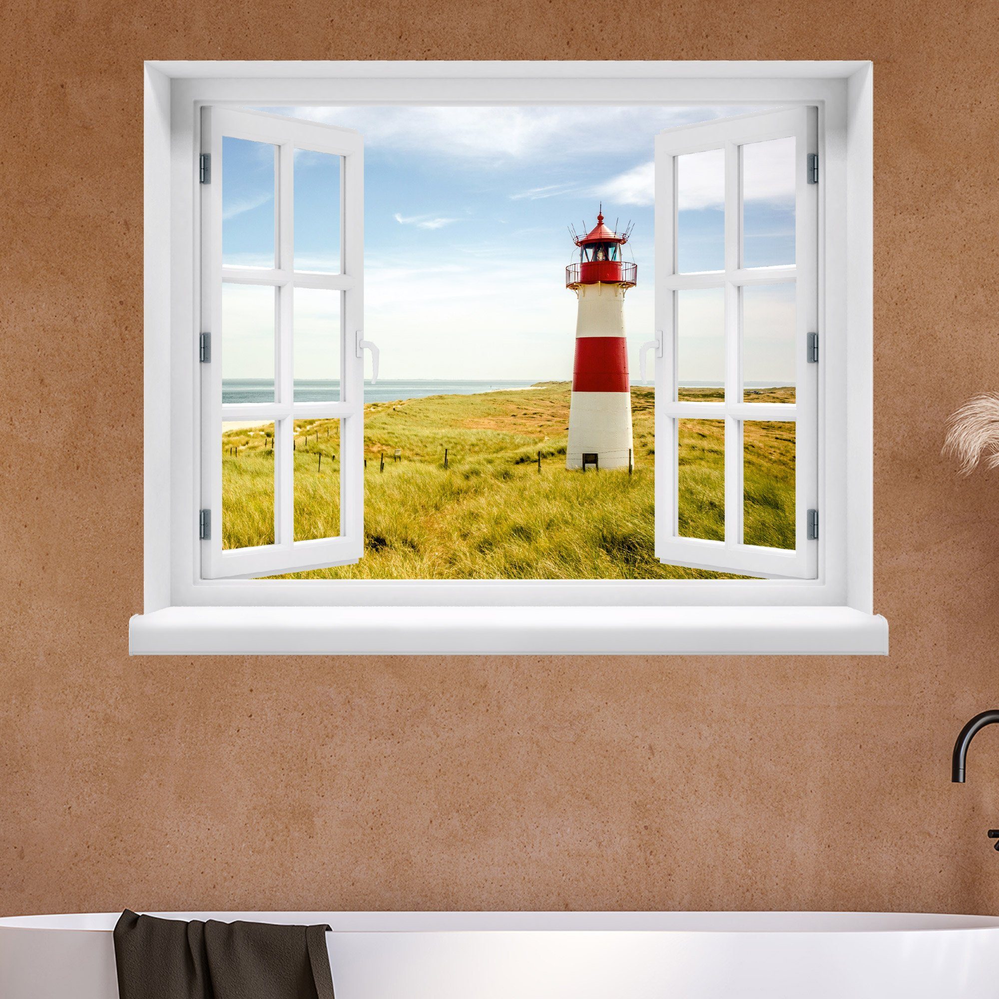 WallSpirit Wandsticker "Fensterblick mit Aussicht", Selbstklebend, rückstandslos abziehbar – Bild 2 von 5