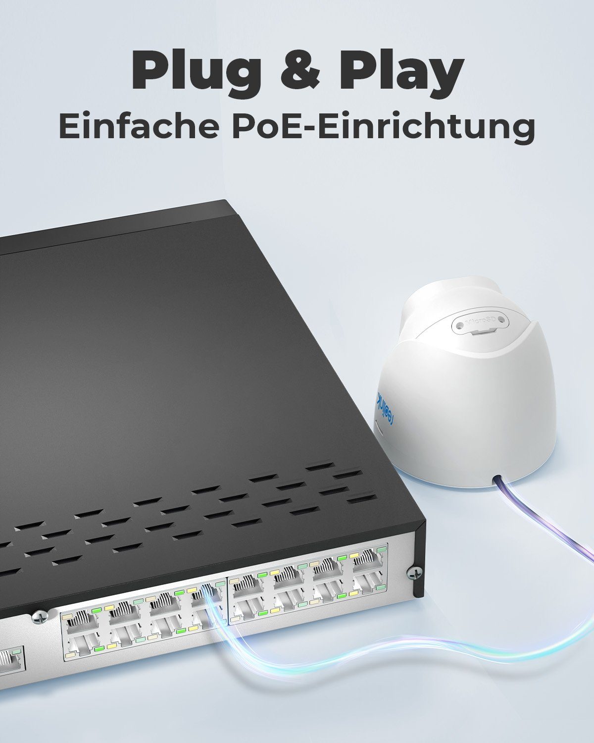 Reolink Überwachungskamera RLK16-820D8-A 4K PoE (Außenbereich, Videoüberwachungsset, Videoüberwachung mit 8X 8MP PoE IP Kamera und 16CH 4TB HDD NVR, Personenerkennung und Fahrzeugerkennung, IP66, 30M IR Nachtsicht)