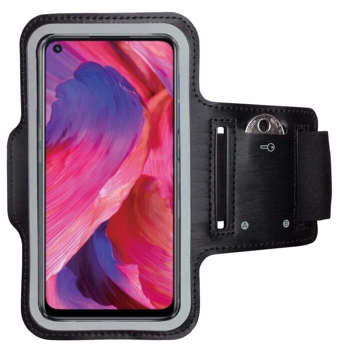 CoverKingz Handyhülle Sportarmband für OPPO A74 5G Handy Fitness Hülle Armband Laufhülle, Sport Schutzhülle Schlüsselfach Handyhülle Jogging Schutztasche Etui
