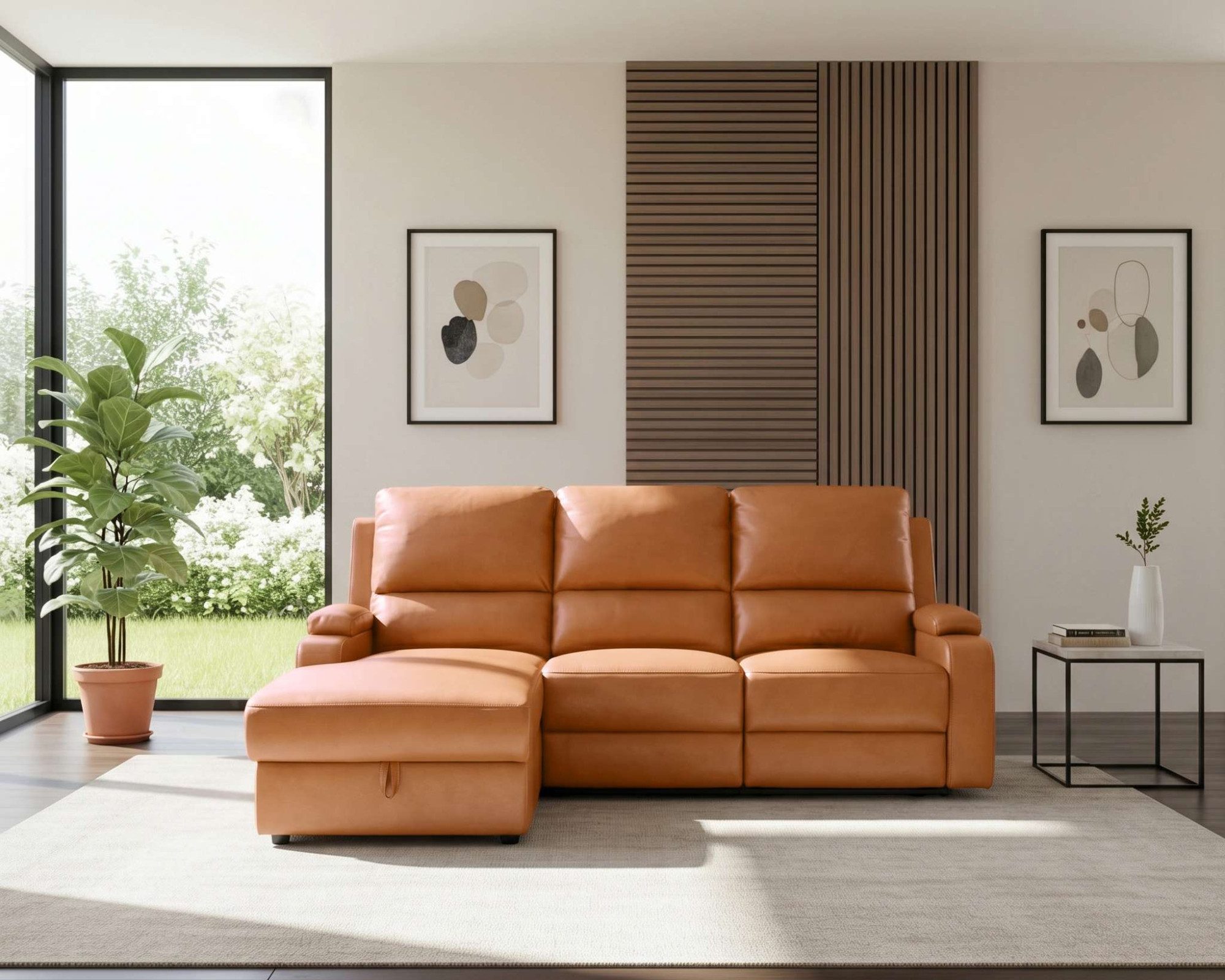 OTTO home Ecksofa NAPORI Kunstleder, L-Form, 210cm, man./elektr. Relaxfunktion, USB-A bei elektr. Variante, Staukasten, Seitentaschen u. Federkern
