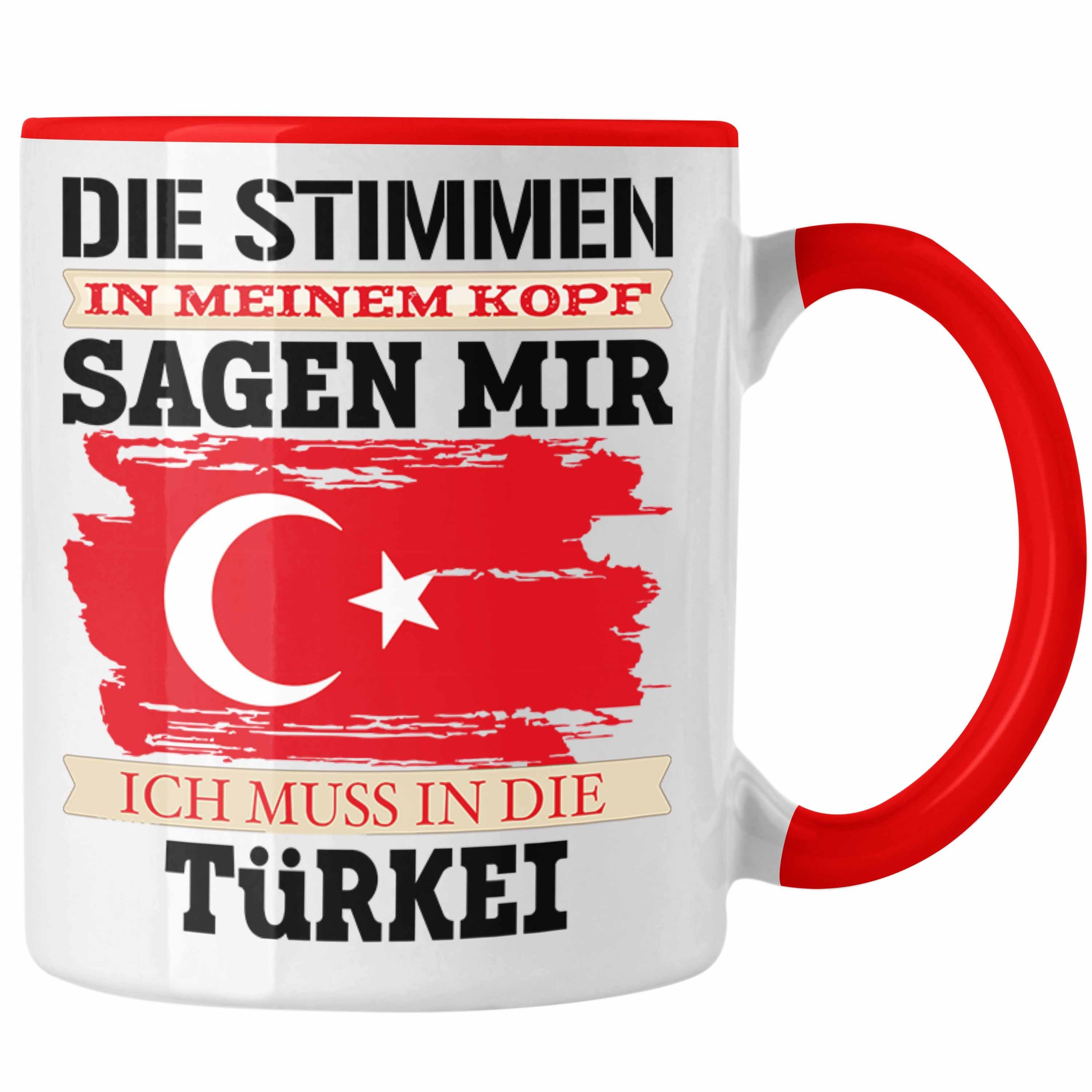 Trendation Tasse Trendation - Türkei Tasse Geschenk für Türken Urlaub Land Rot