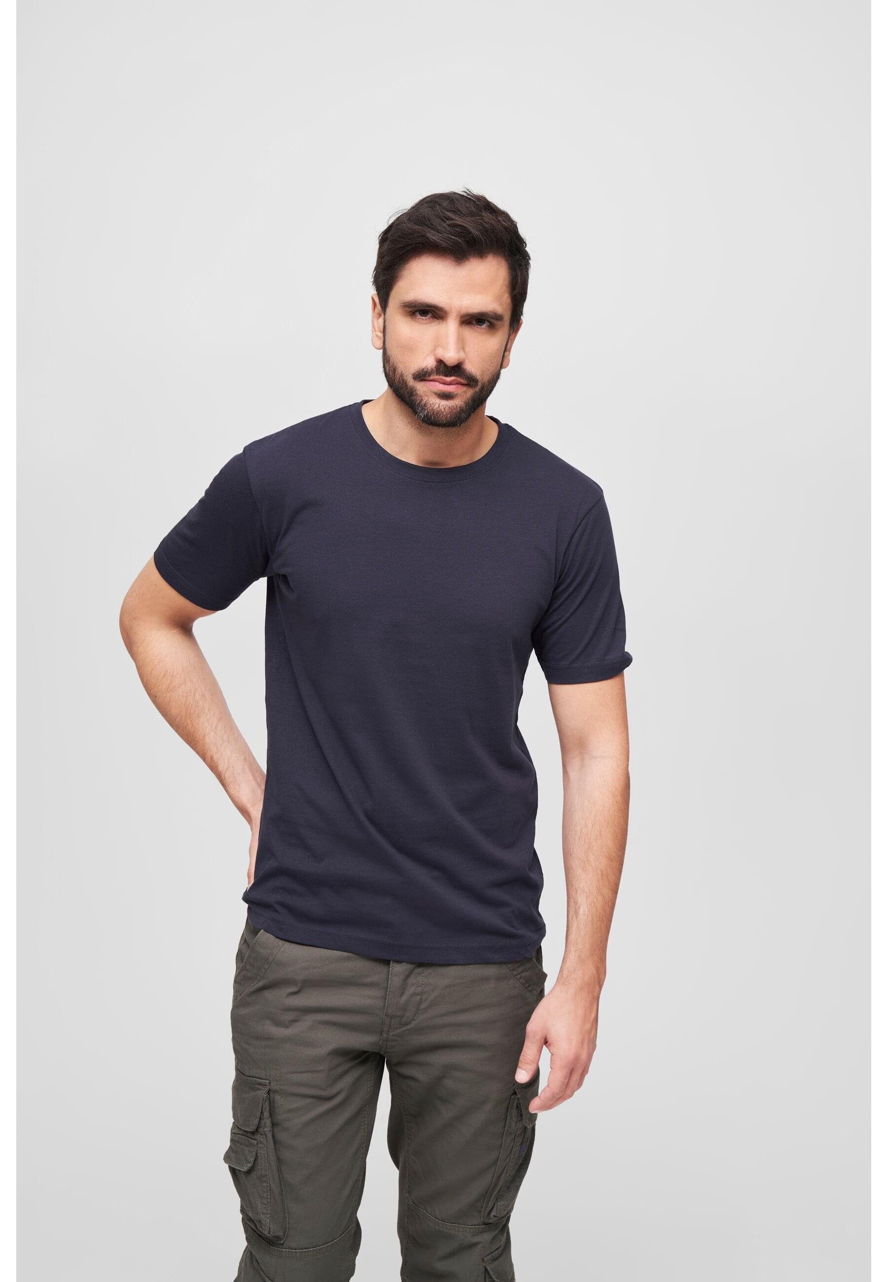 Herren Shirt Brandit navy Kurzarmshirt (1-tlg) Premium Brandit