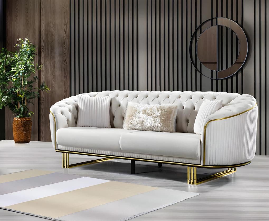 Xlmoebel 3-Sitzer Sofa des Designers - Zeitgemäßer 3-Sitzer mit Polsterung - Luxuriöse, Hergestellt in Europa