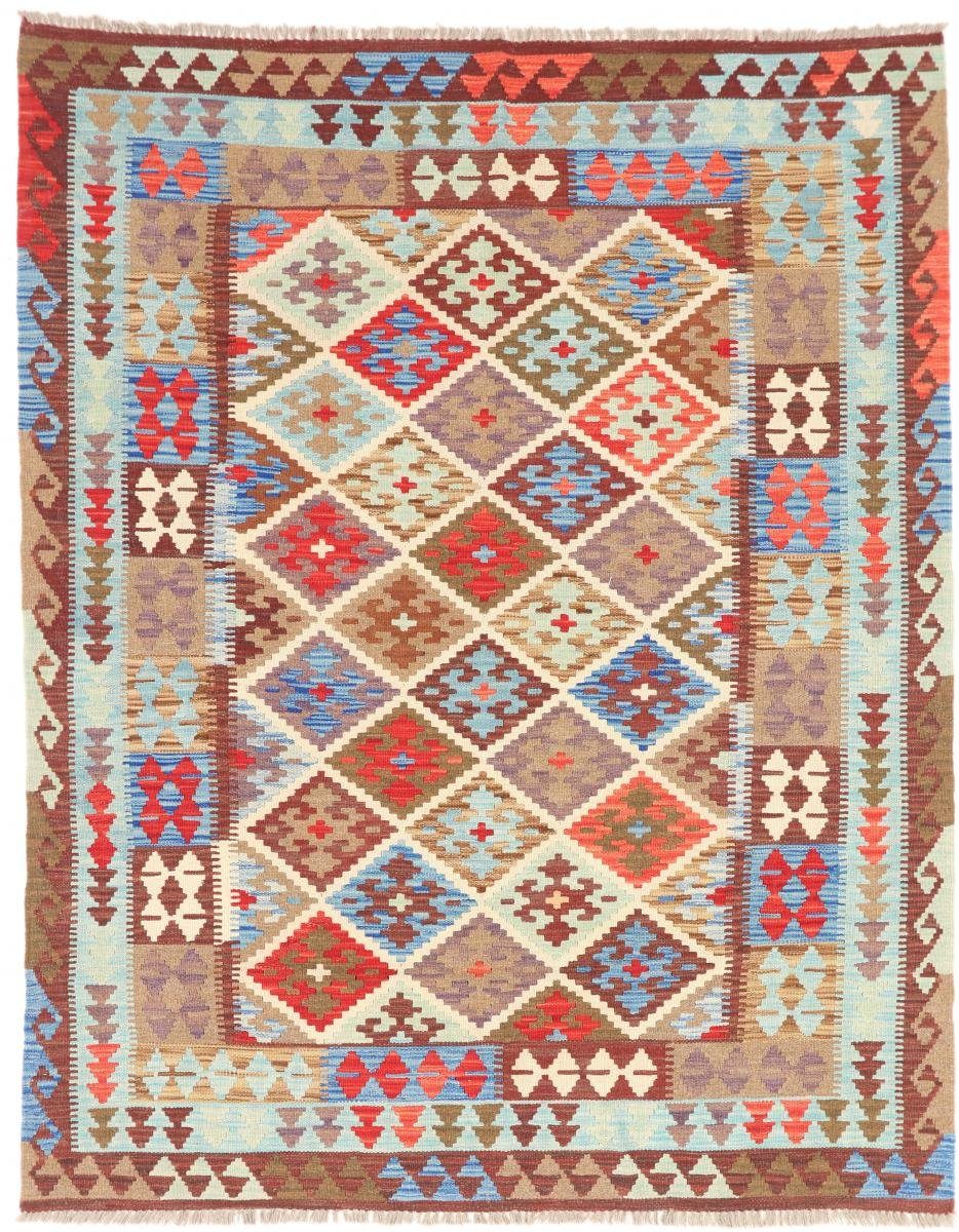 161x203 rechteckig, Orientteppich, 3 mm Kelim Höhe: Moderner Handgewebter Trading, Heritage Orientteppich Afghan Nain