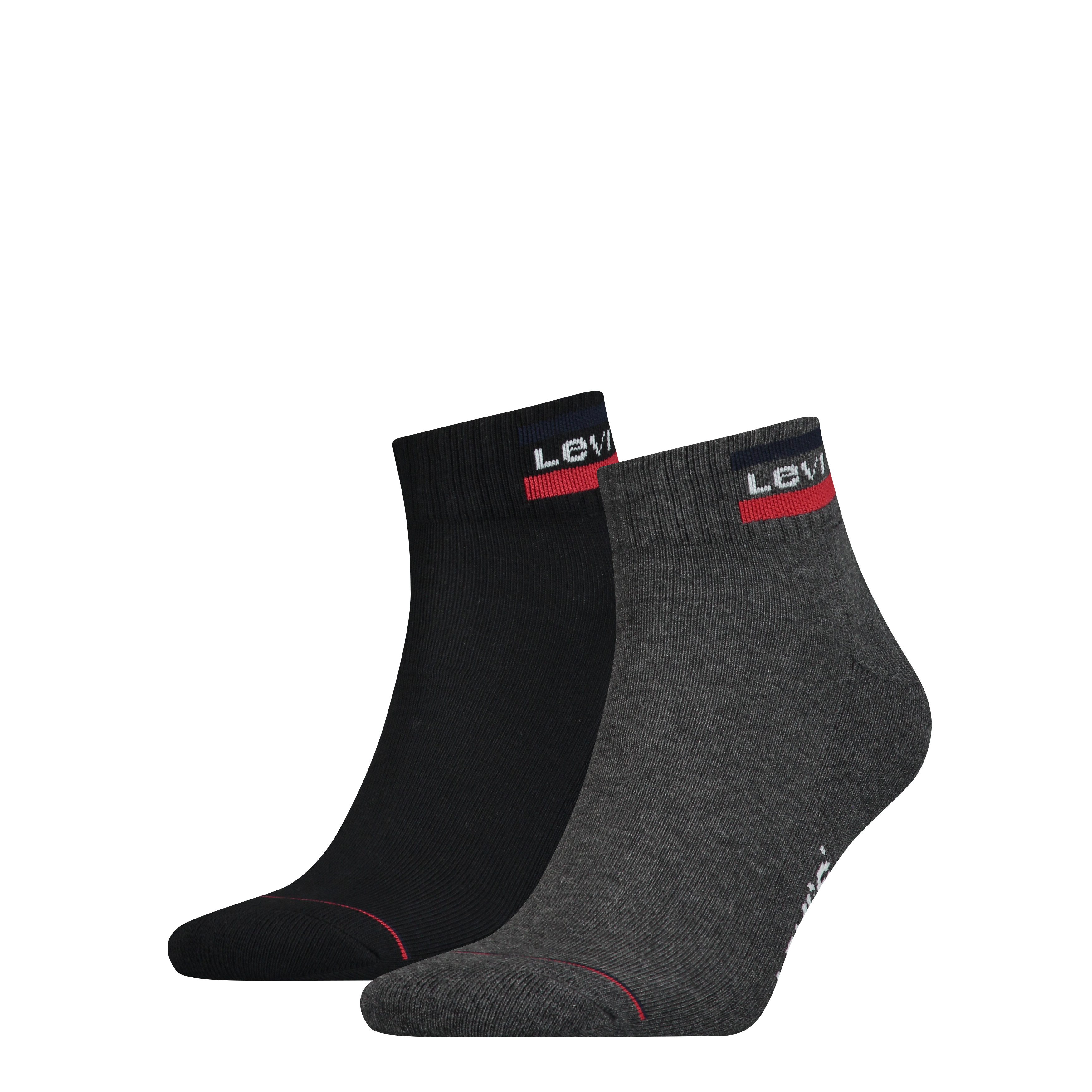 Levi's® Kurzsocken LEVIS MID CUT SPRTWR LOGO (2 Paar) weicher Cotton-Mix, e günstig online kaufen