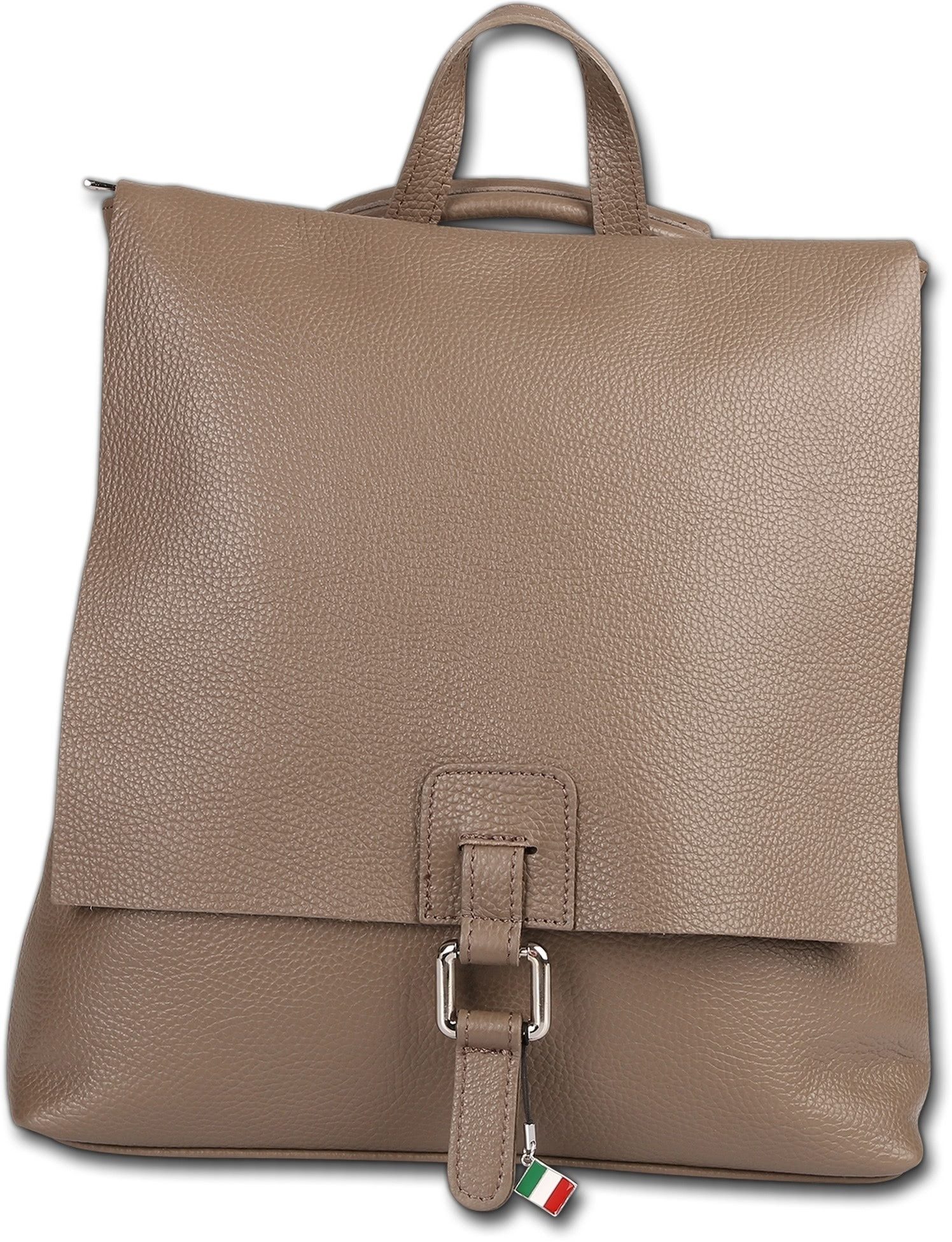 FLORENCE Cityrucksack Florence Rucksack Damen Echtleder (Cityrucksack), Damen Rucksack Echtes Leder taupe, braun