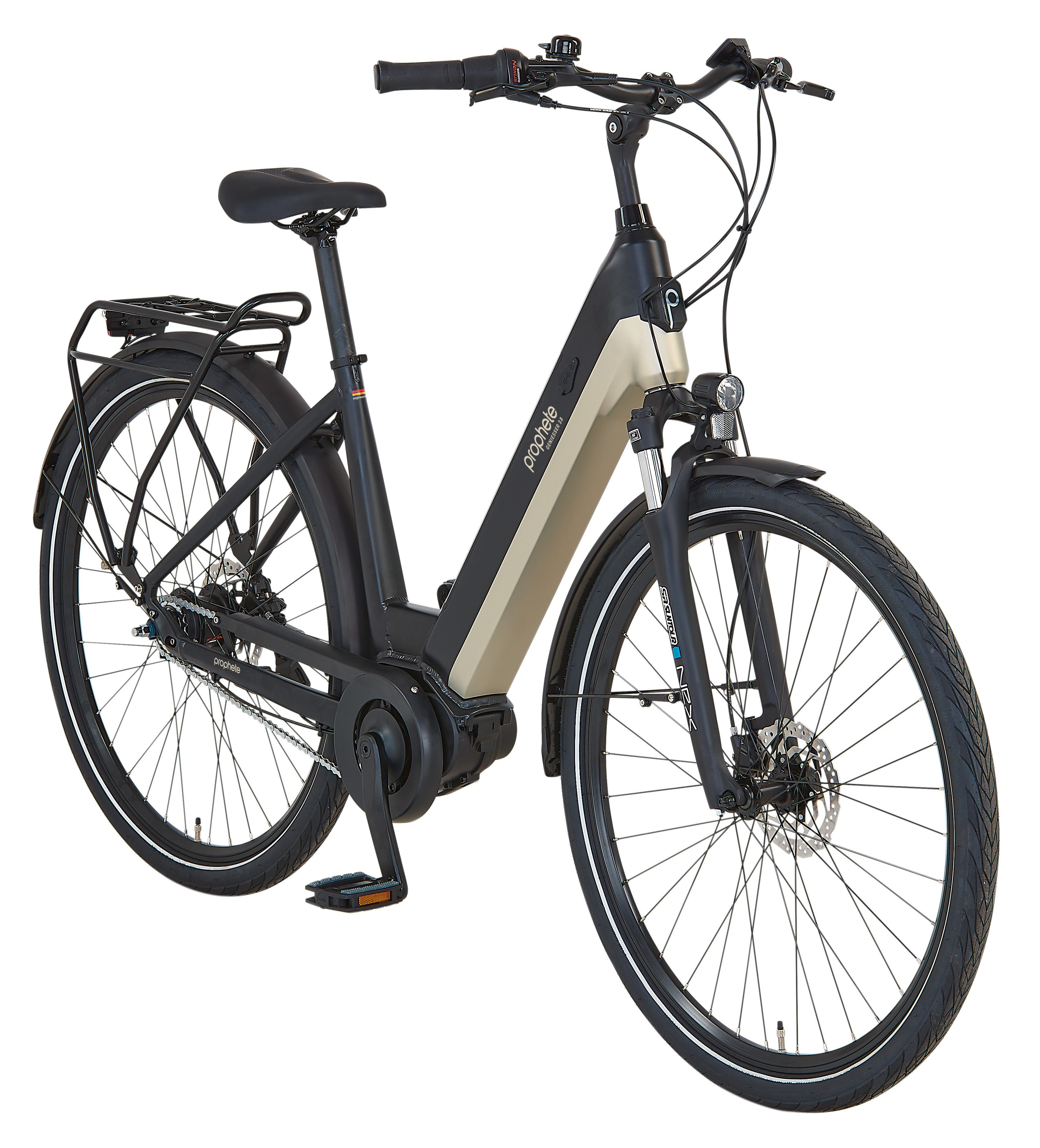 Prophete E-Bike Cityrad Geniesser 3.8, 7 Gang Shimano Nexus Schaltwerk, Nabenschaltung, Mittelmotor, 360 Wh