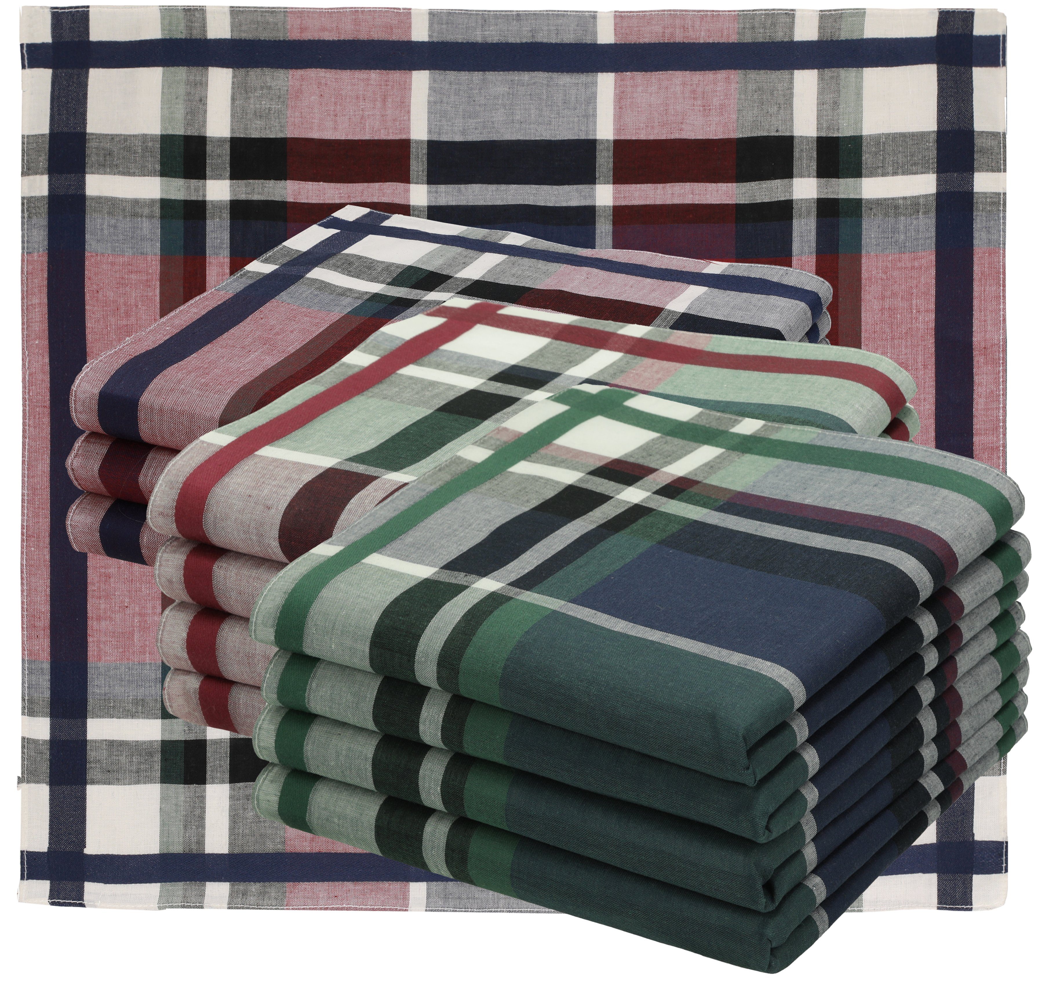 Betz Taschentuch Herren Stoff Taschentücher Set Leo 1 Dessin 02 Größe 40x40 cm, (12-St)