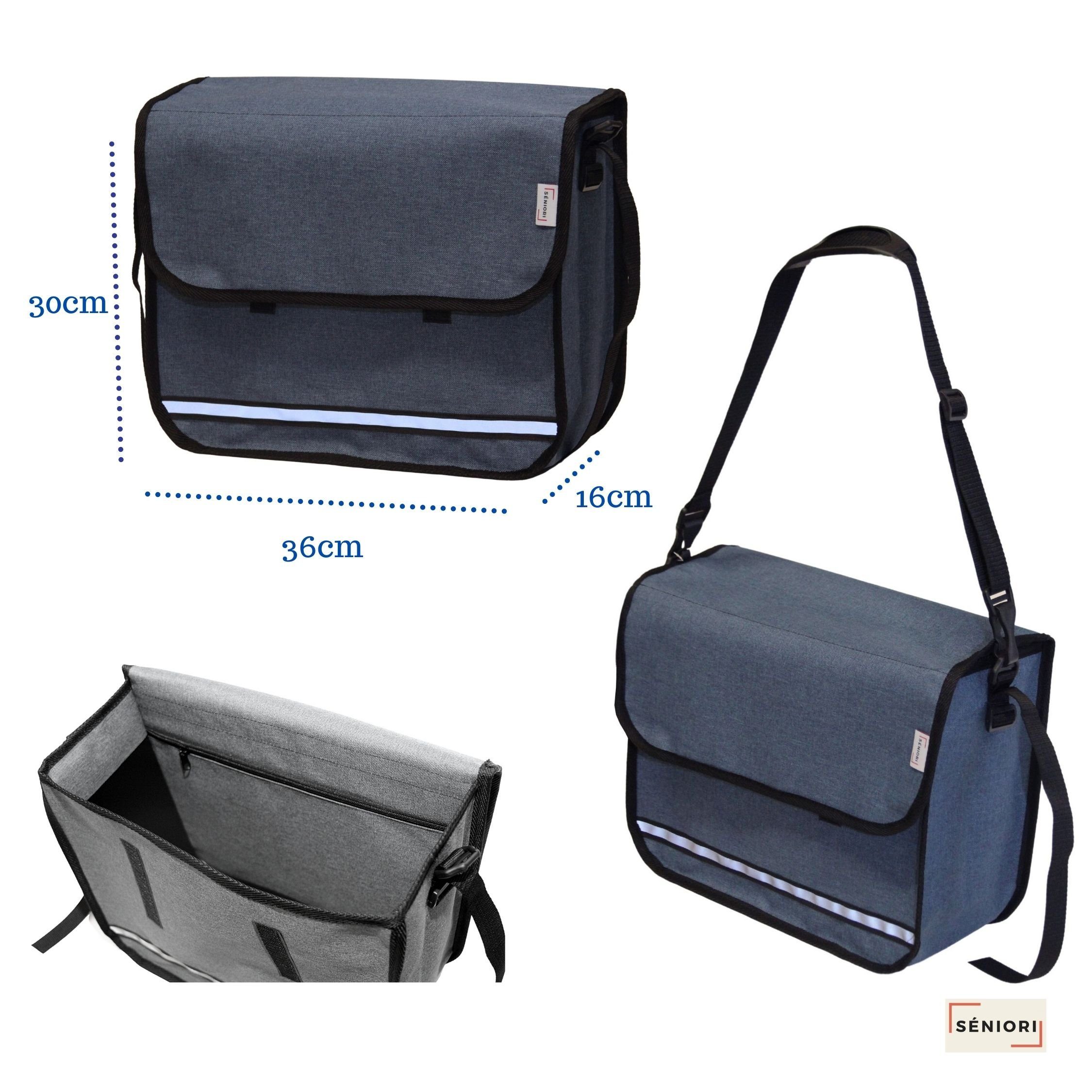 Seniori Aufbewahrungstasche SENIORI Rollator / Rollstuhl Tasche Rollatortasche Rollstuhltasche, 5F. Blau - Flex – Bild 4 von 5