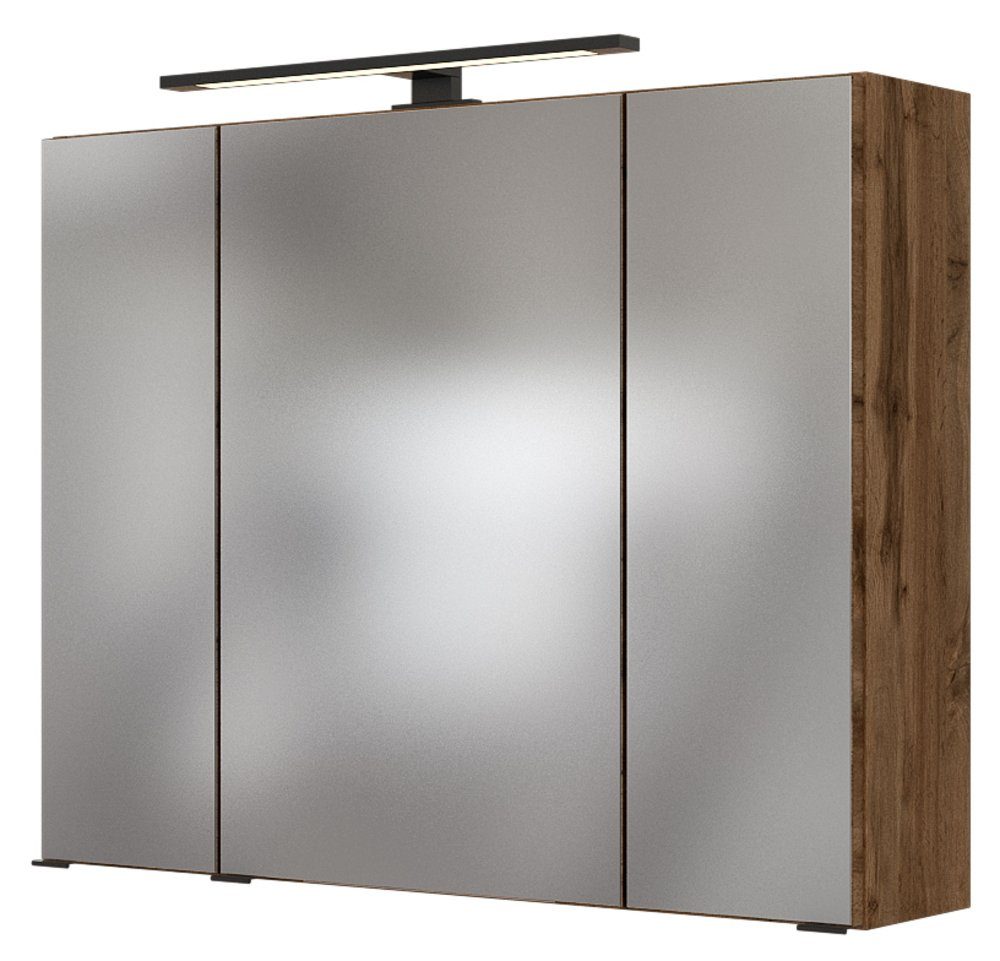 HELD MÖBEL Spiegelschrank Luzern 80 cm Wotaneiche